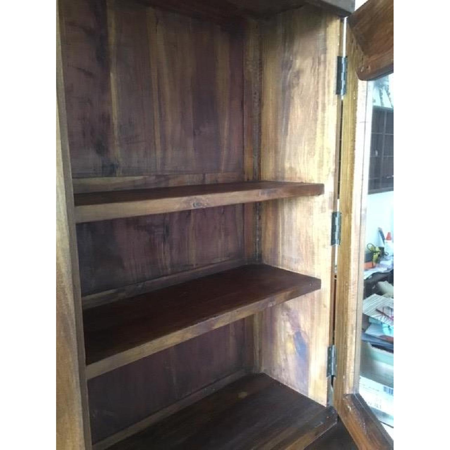 Crate & Barrel Basque Honey Solid Mango Wood Two-Piece China Cabinet - image-6