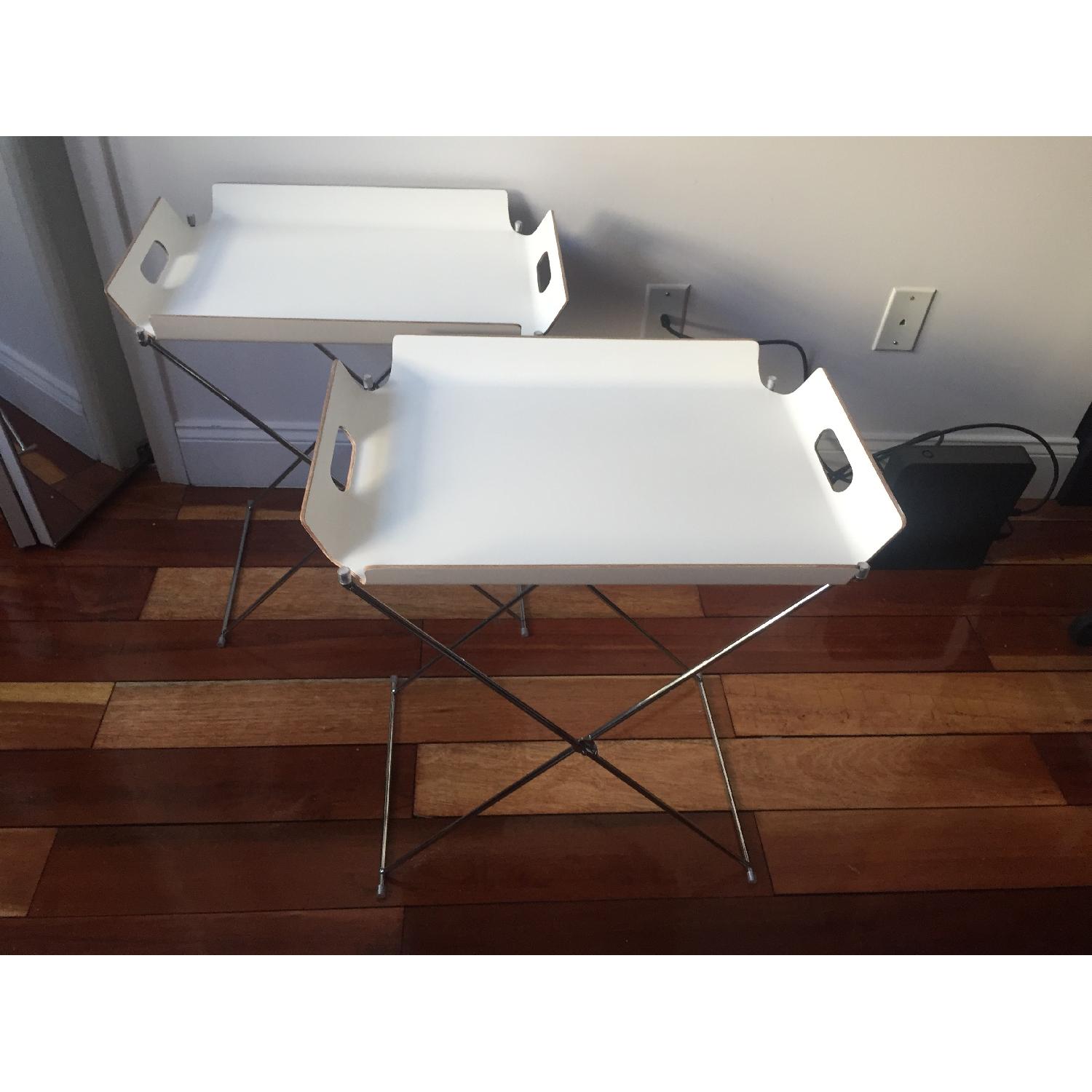CB2 Formosa White Tray Tables - image-3