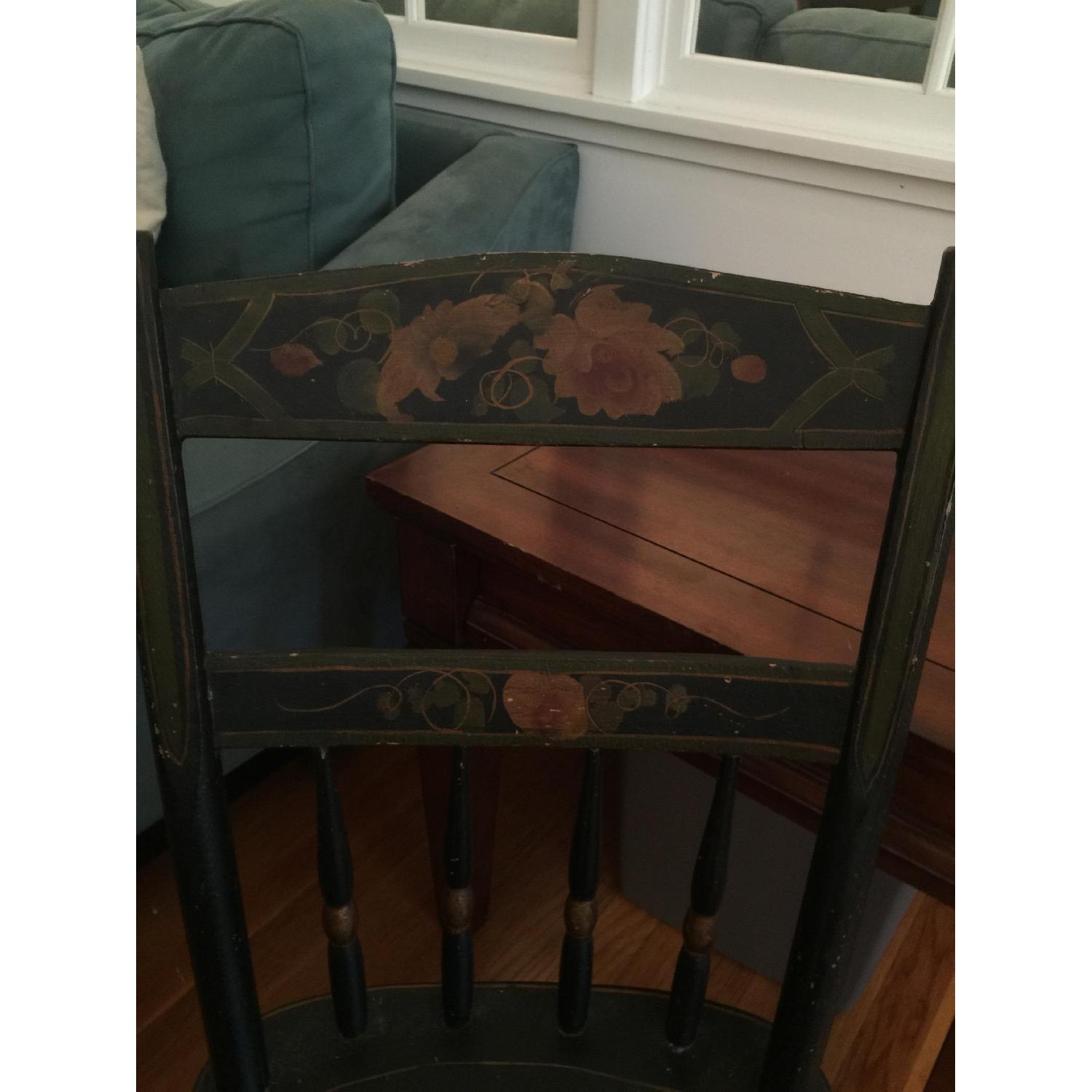 Antique Hand-Painted Wooden Chairs - image-3