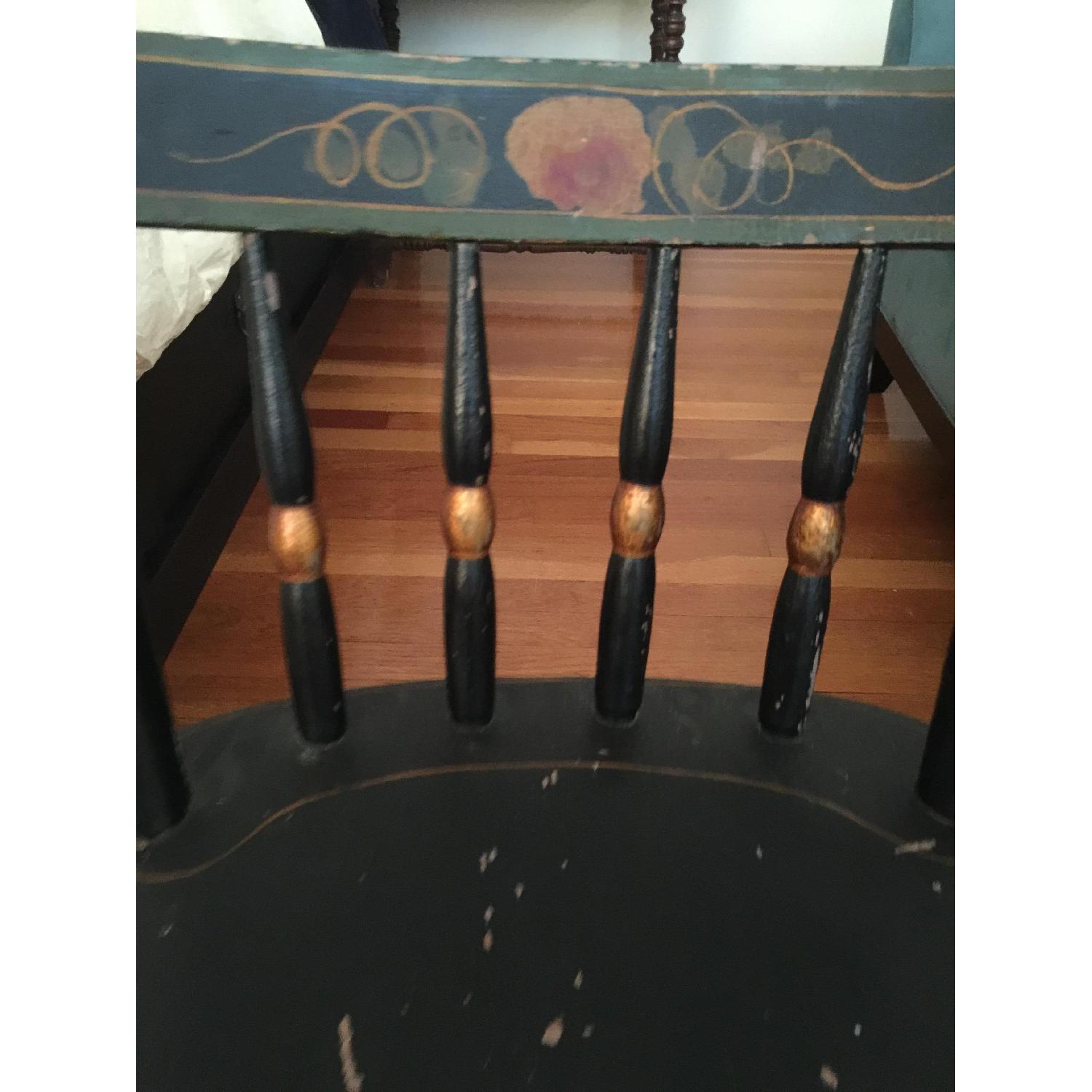 Antique Hand-Painted Wooden Chairs - image-4