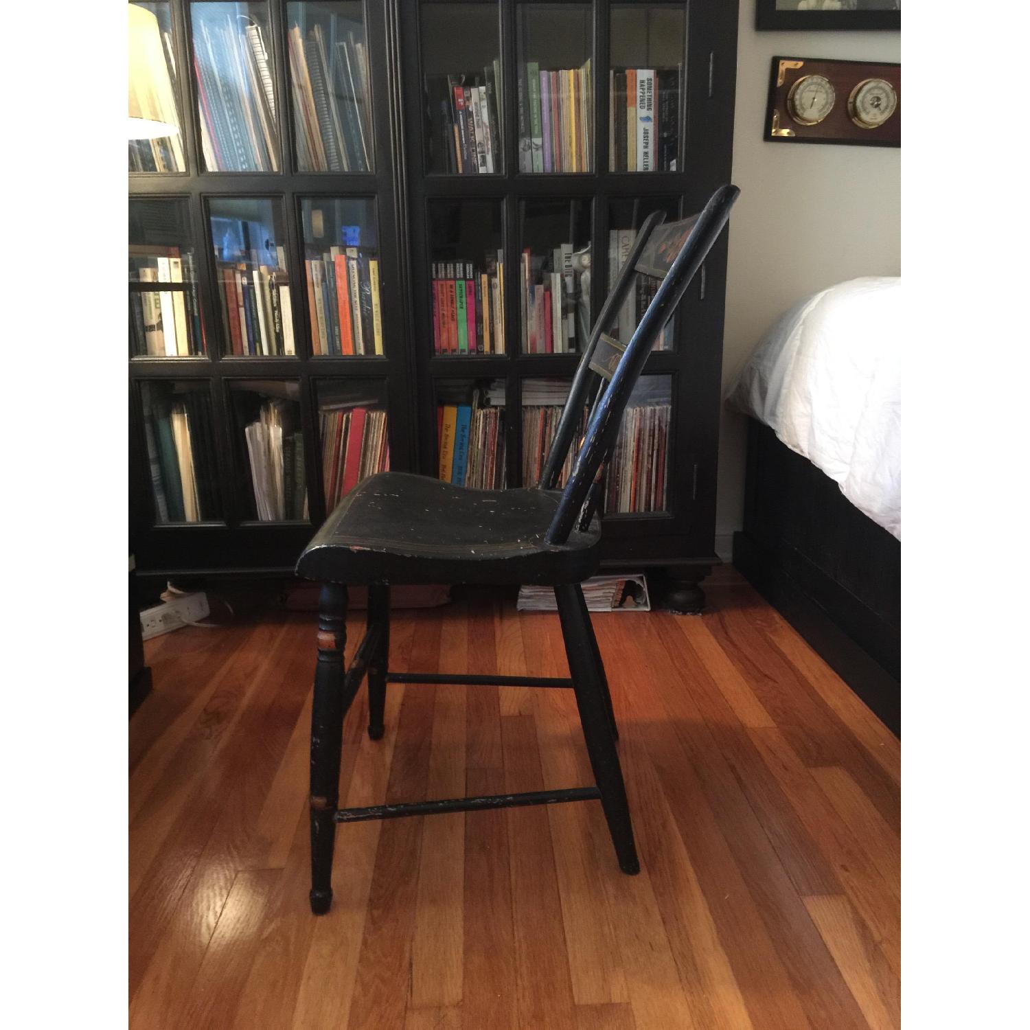 Antique Hand-Painted Wooden Chairs - image-5