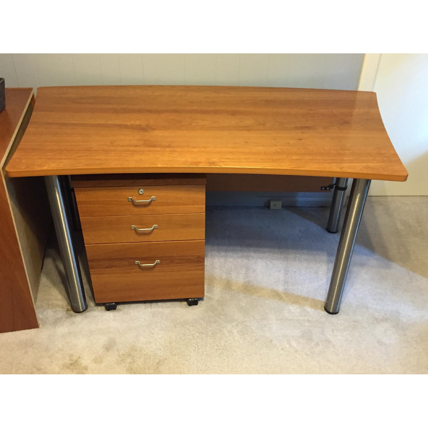 BoConcept Cherry Wood Desk + Matching File AptDeco