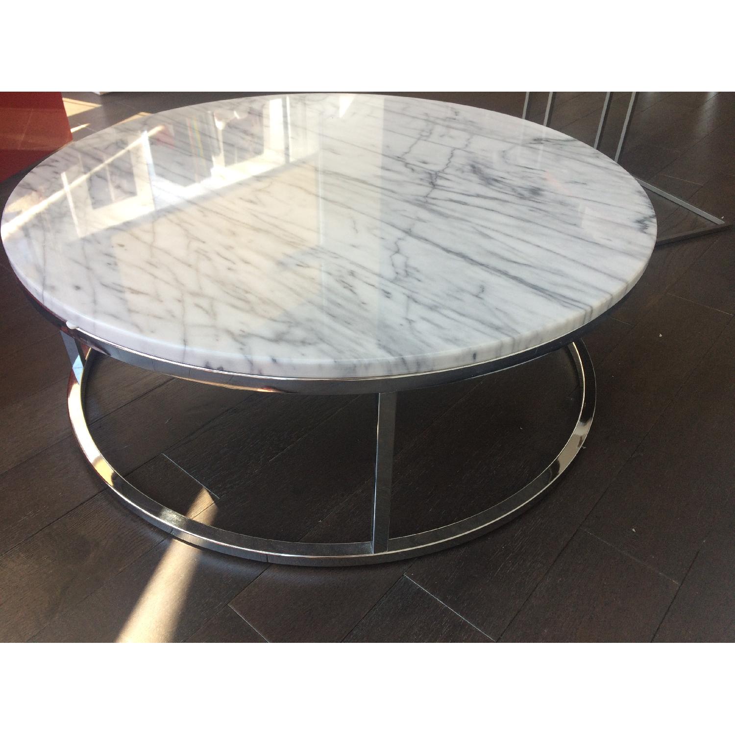 CB2 Smart Round Marble Coffee Table - image-2