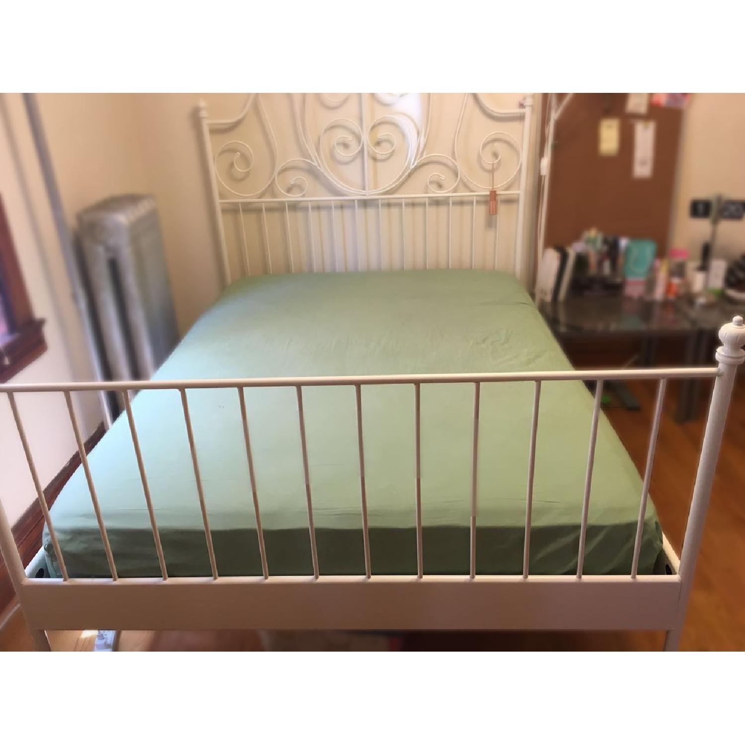 Ikea White Wrought Iron Bed Frame - image-1