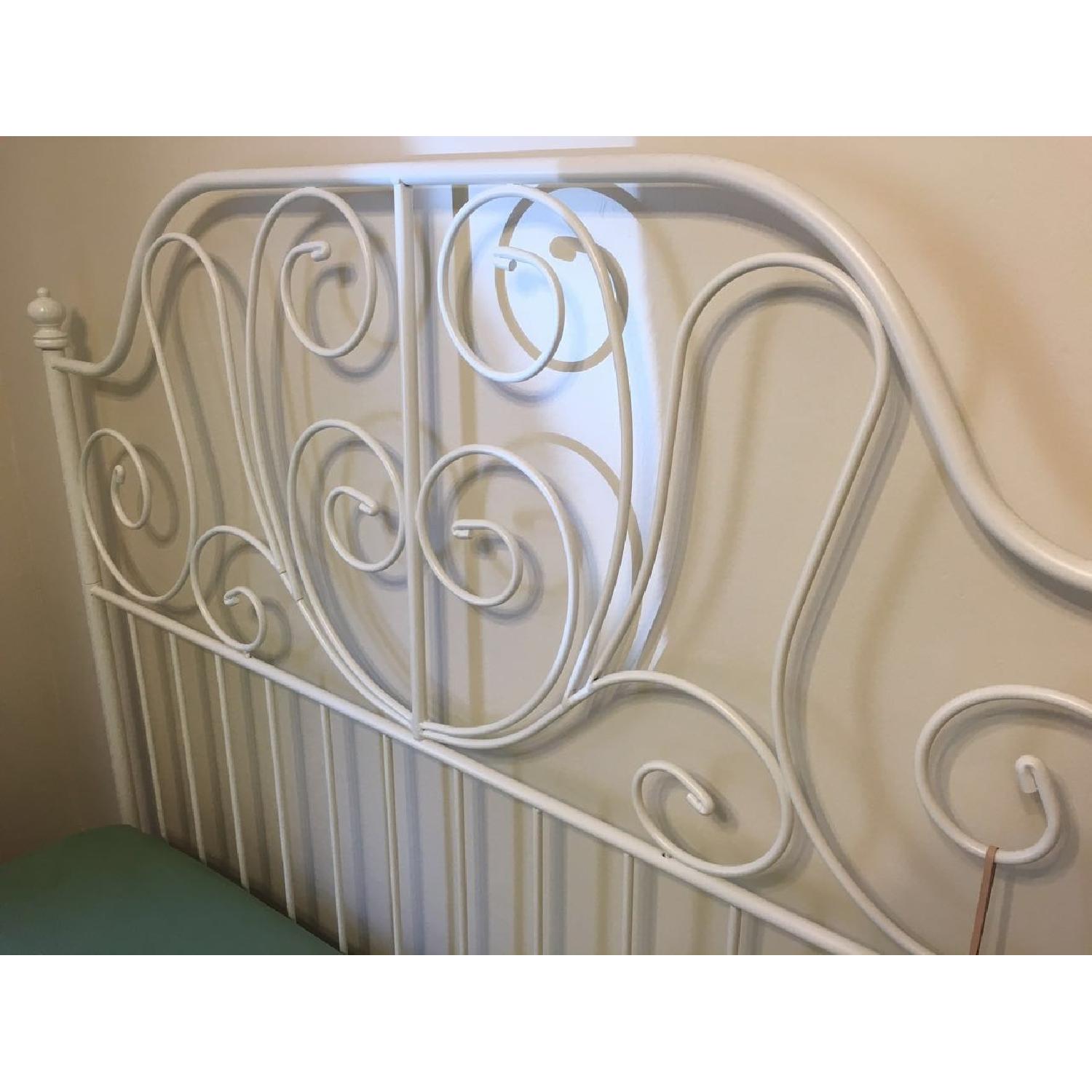 Ikea White Wrought Iron Bed Frame - image-4