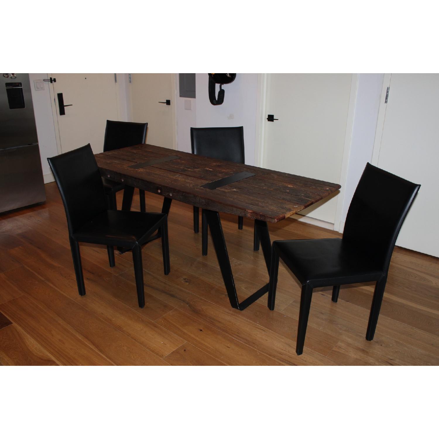 Crate & Barrel Reclaimed Brazilian Phoenix Dining Table AptDeco