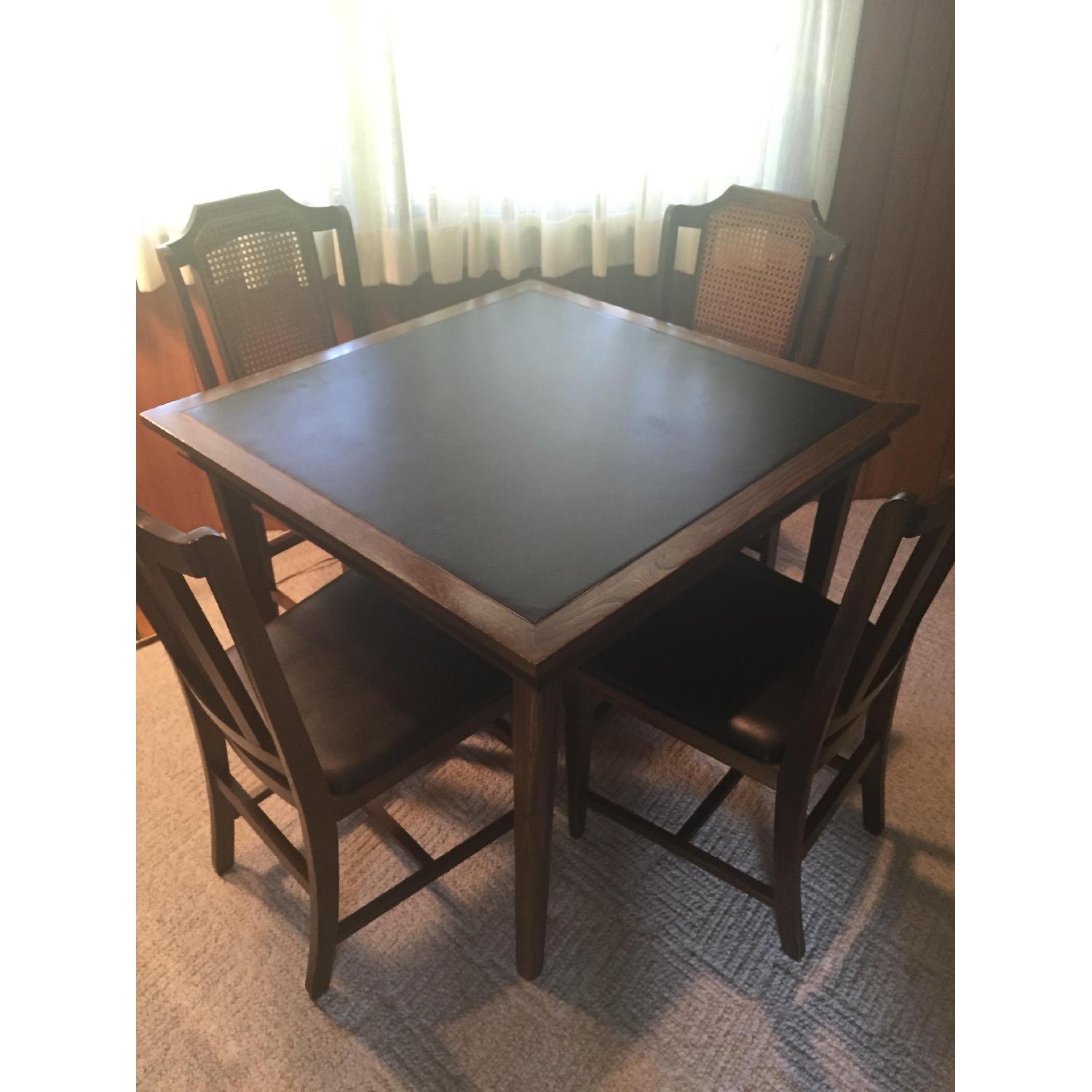 Classic Bridge Table w/ 4 Chairs AptDeco