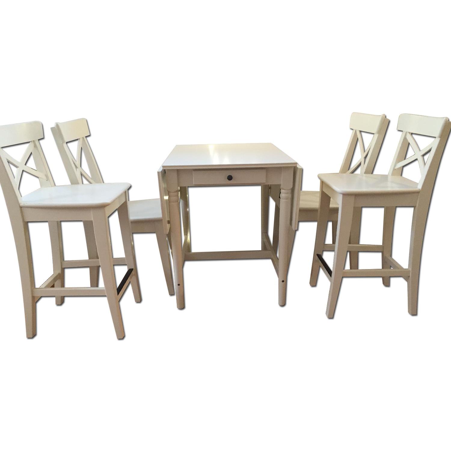 Ikea Ingatorp Dining Table w/ 4 Chairs - image-0