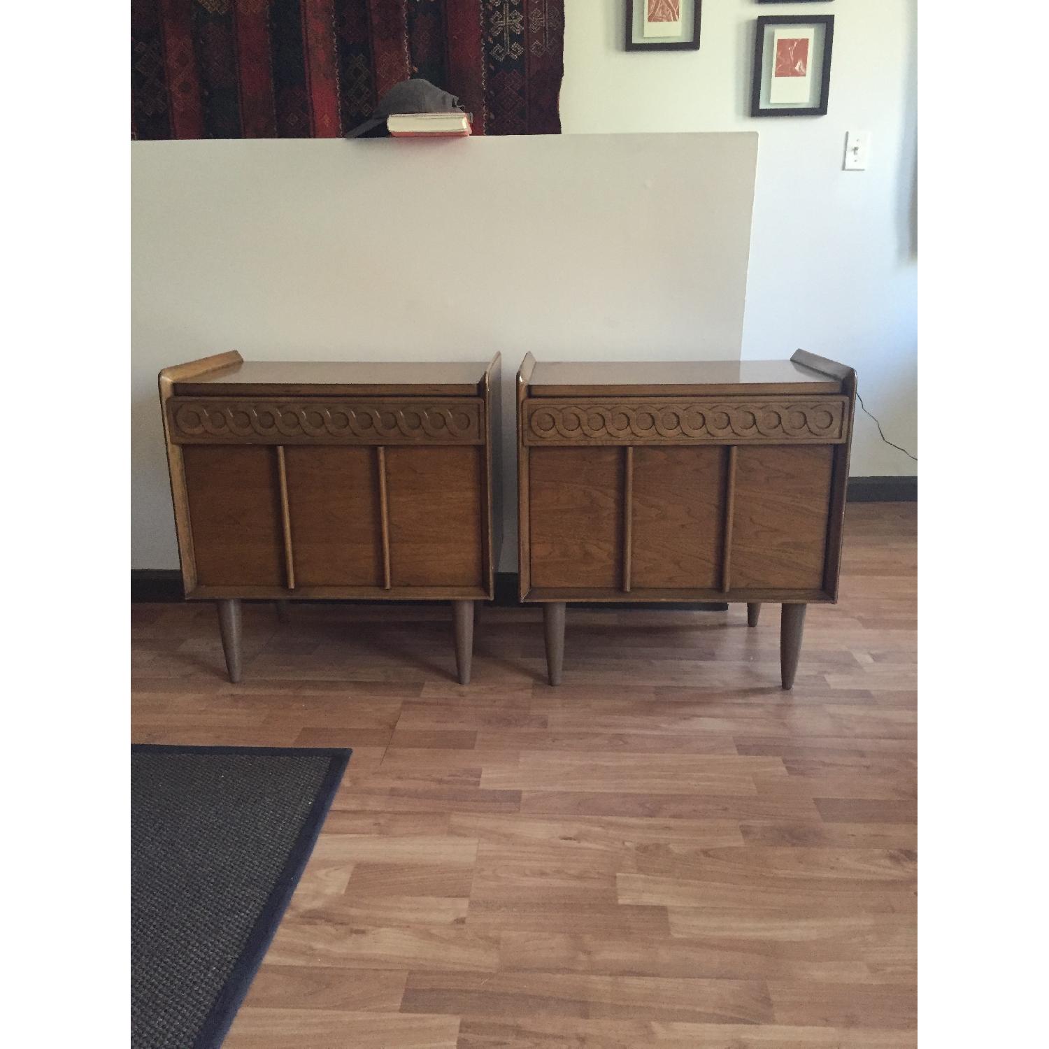 Solid Wood Mid Century Danish Modern Nightstands - image-8