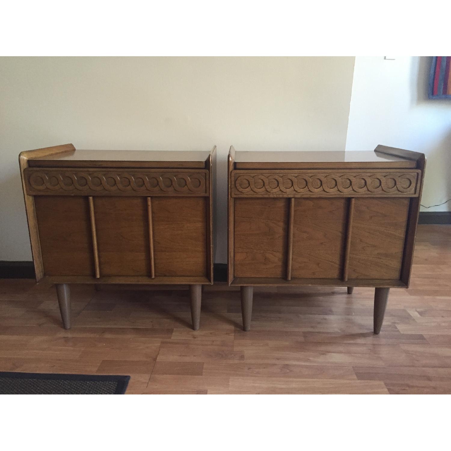 Solid Wood Mid Century Danish Modern Nightstands - image-9