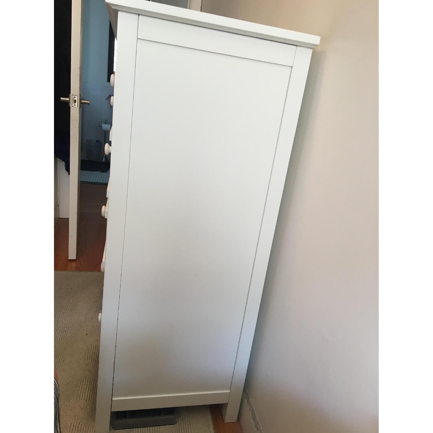 Crate & Barrel Brighton White Dresser w/ Shelves AptDeco