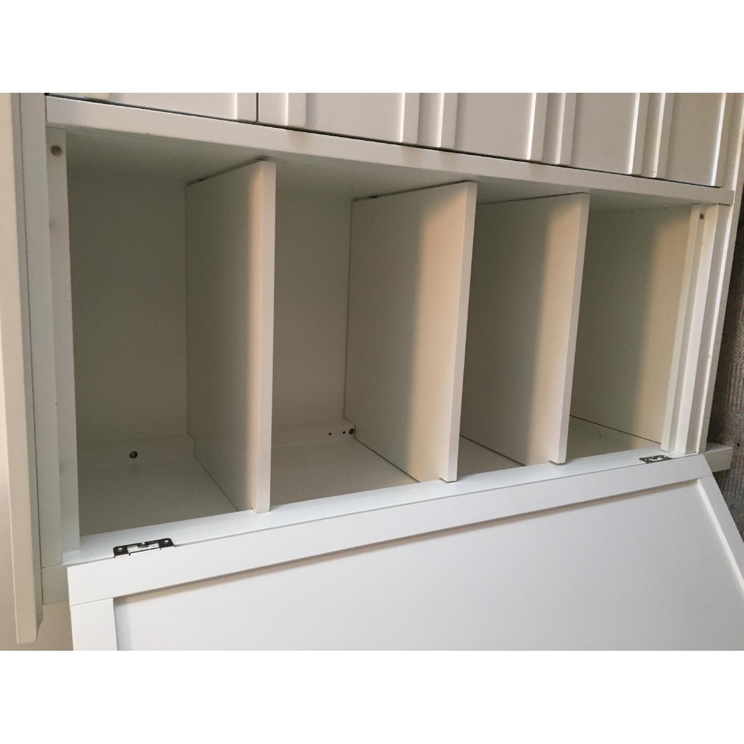 Crate & Barrel Brighton White Dresser w/ Shelves AptDeco