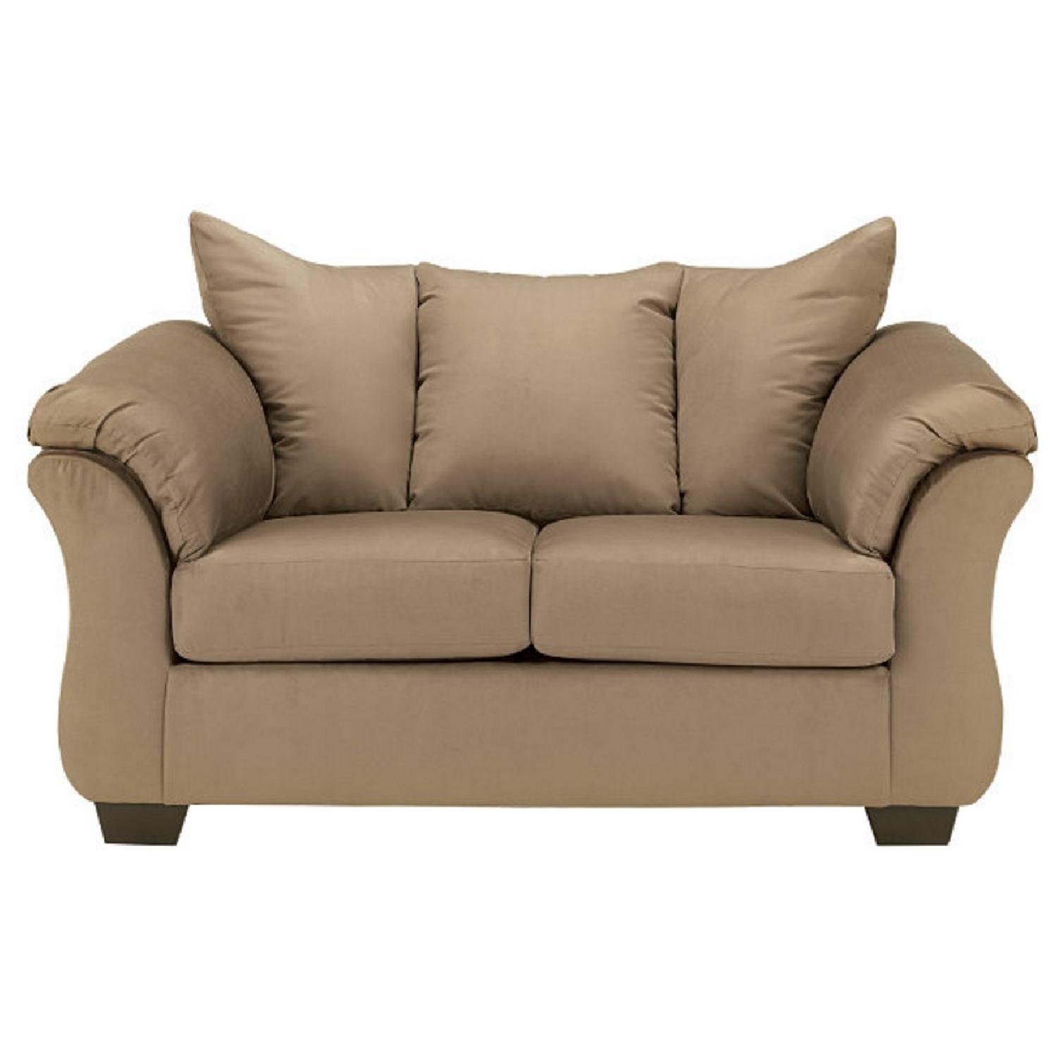 Ashley's Darcy Brown Love Seat - image-3