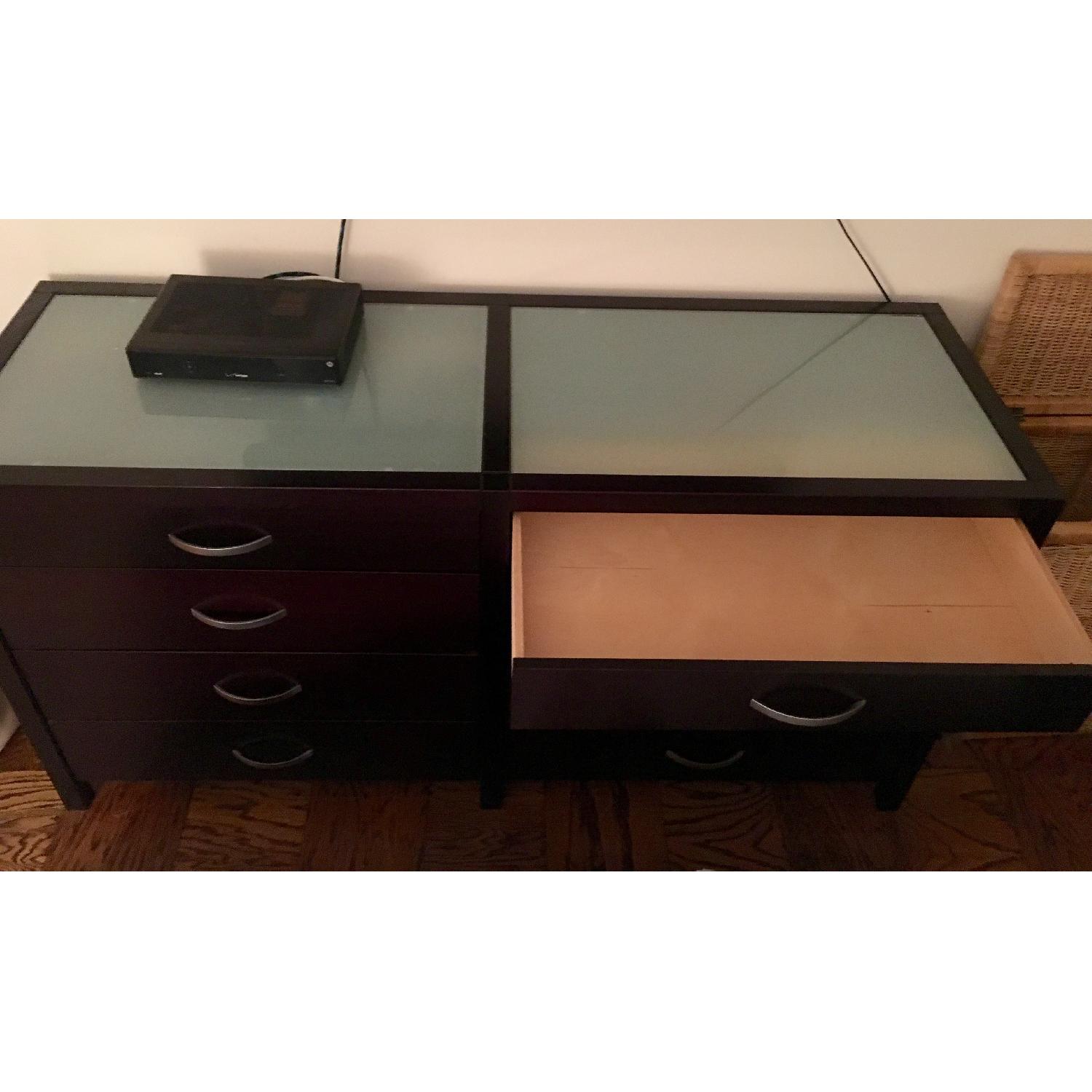 Dark Brown Wood Dresser - image-3