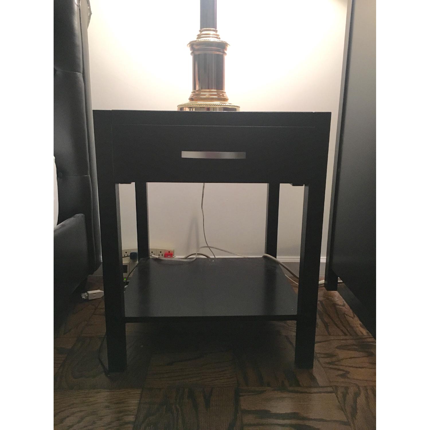 Dark Brown Wood End Tables AptDeco
