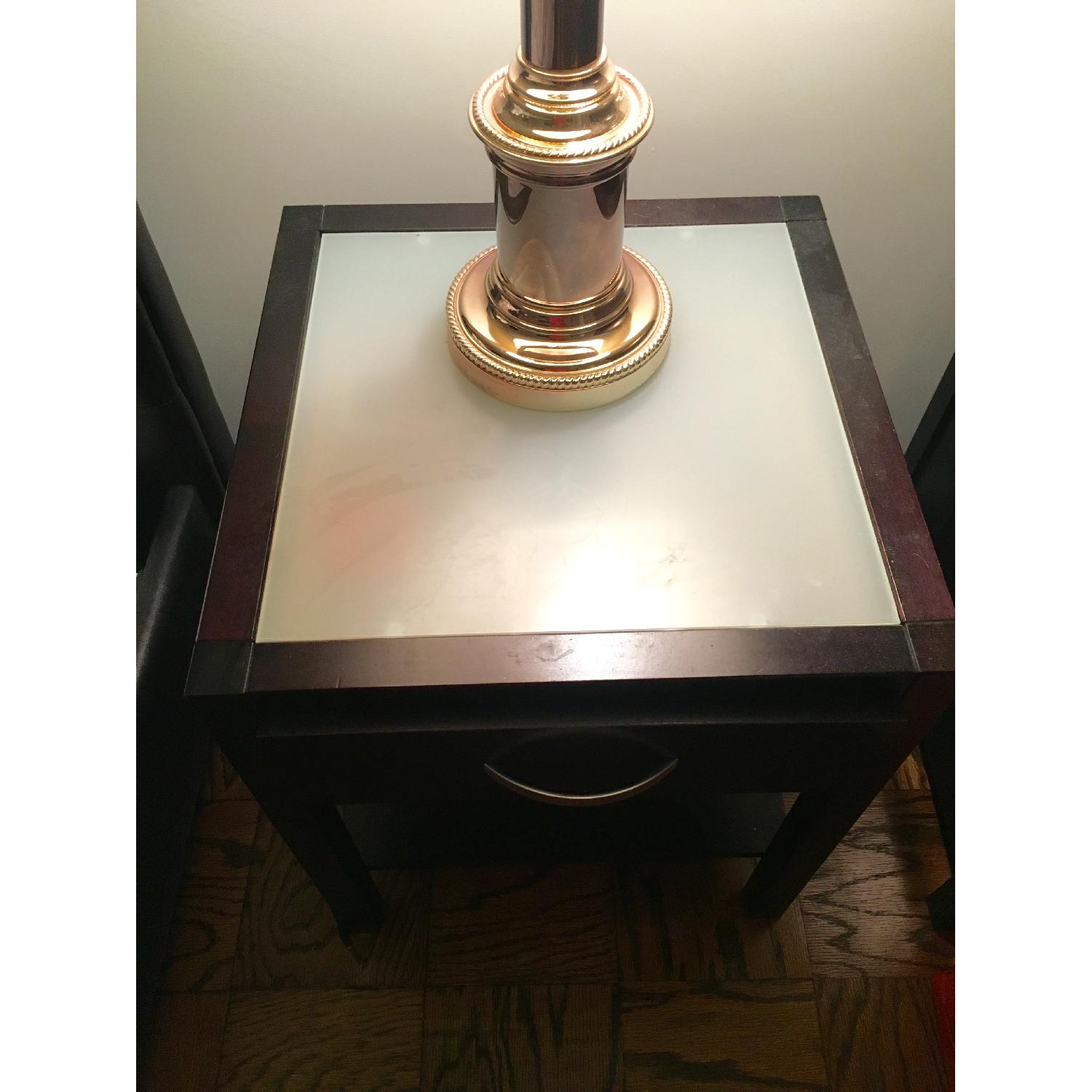 Dark Brown Wood End Tables AptDeco