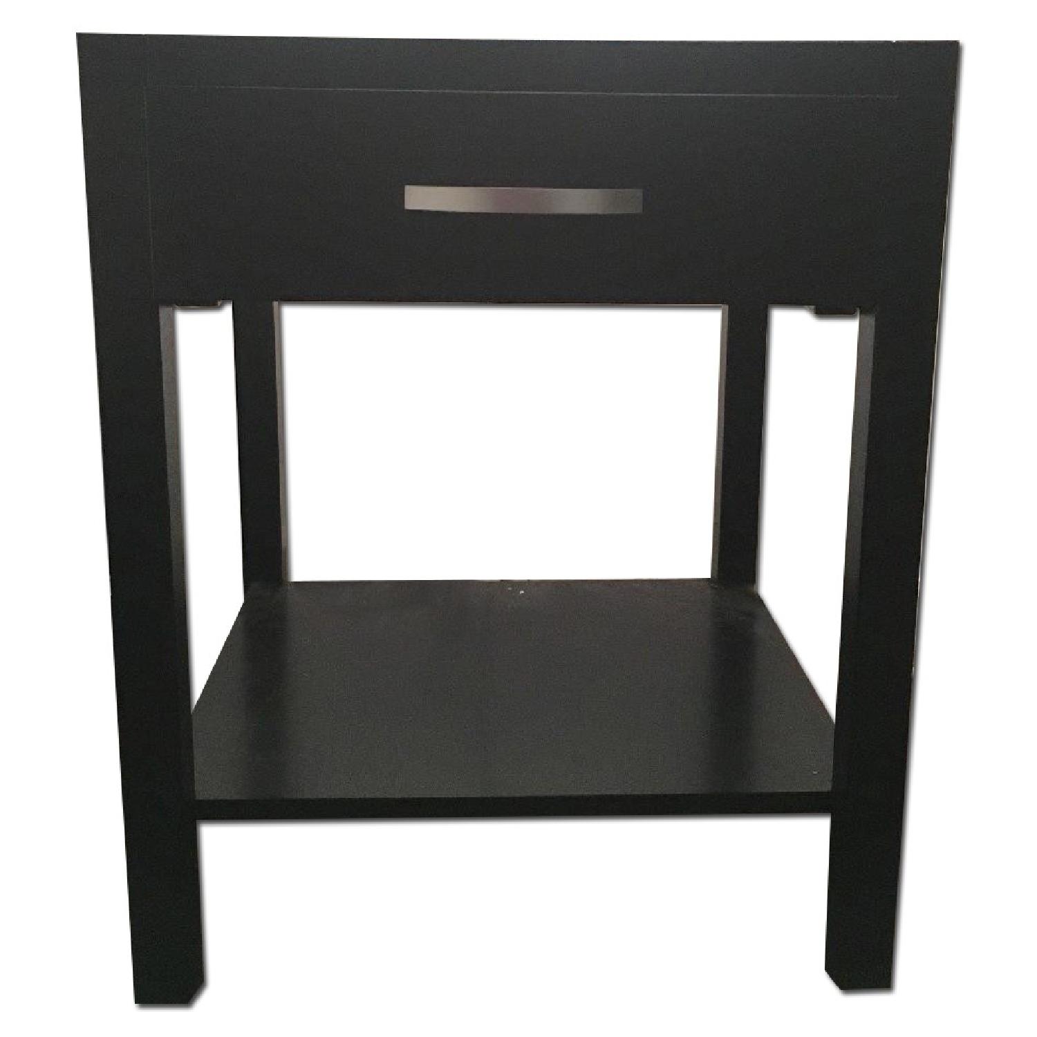 Dark Brown Wood End Tables AptDeco