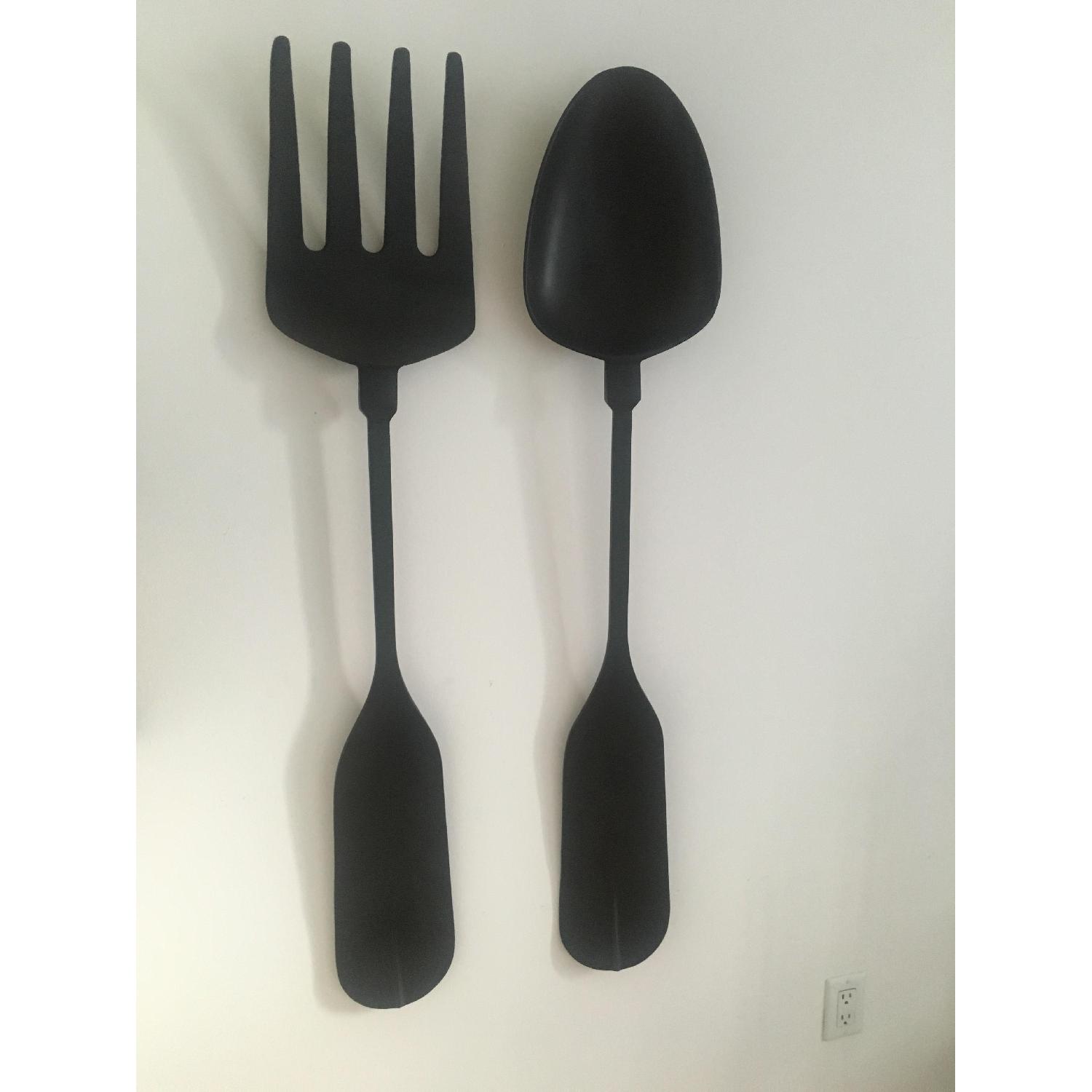 Pottery Barn Fork & Spoon 2-Piece Wall Art - image-3