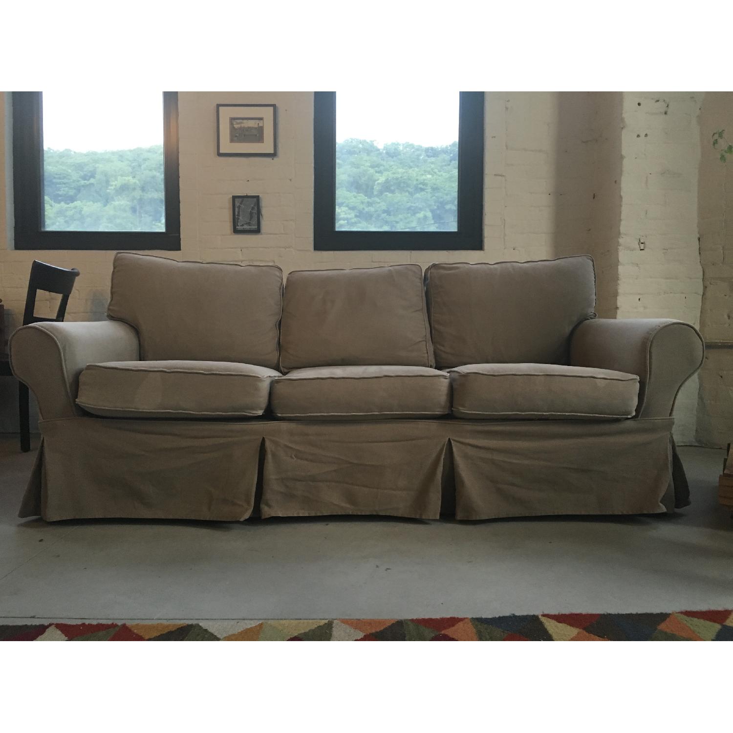 Pottery Barn Slipcovered Sofa - image-1