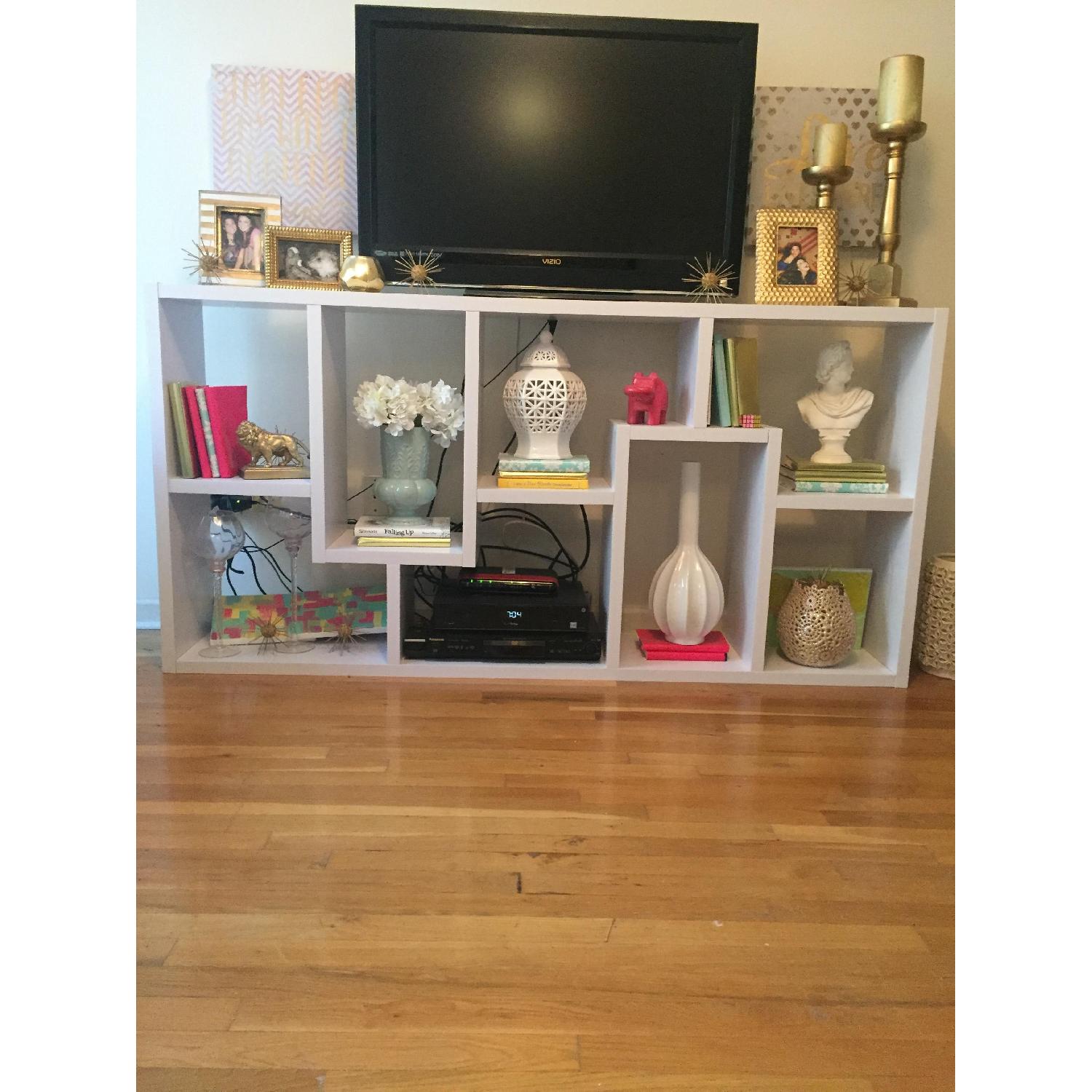 Furniture of America Modern White Wood Bookcase - image-1