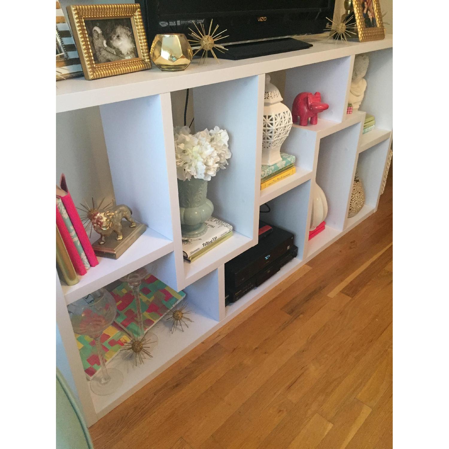 Furniture of America Modern White Wood Bookcase - image-2