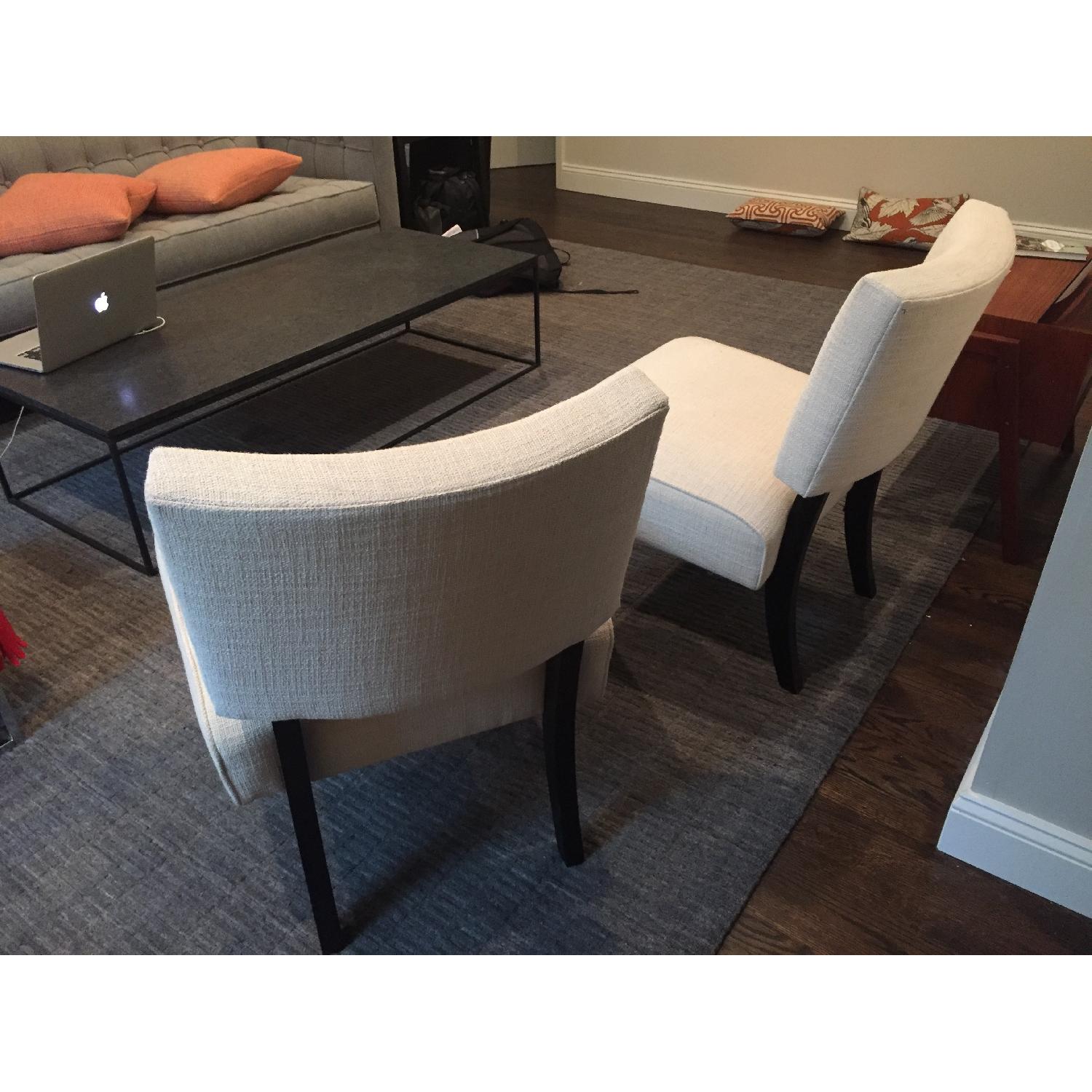 Crate & Barrel Mid-Century Slipper Chairs - image-6