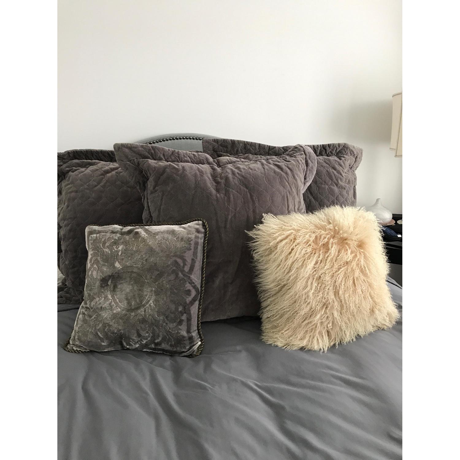 Ivory Real Sheepskin Fur Pillow - image-1
