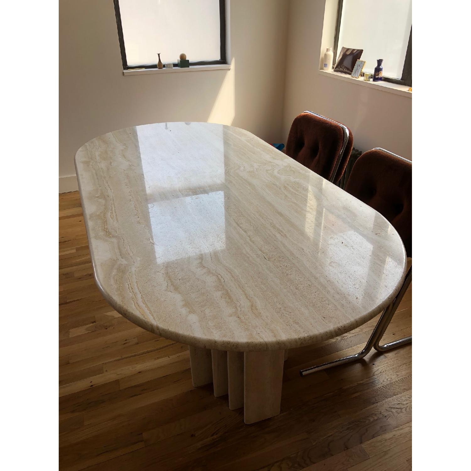 Solid Travertine Dining Table - image-2