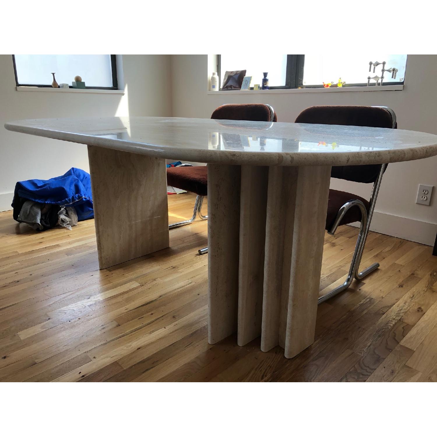 Solid Travertine Dining Table - image-4