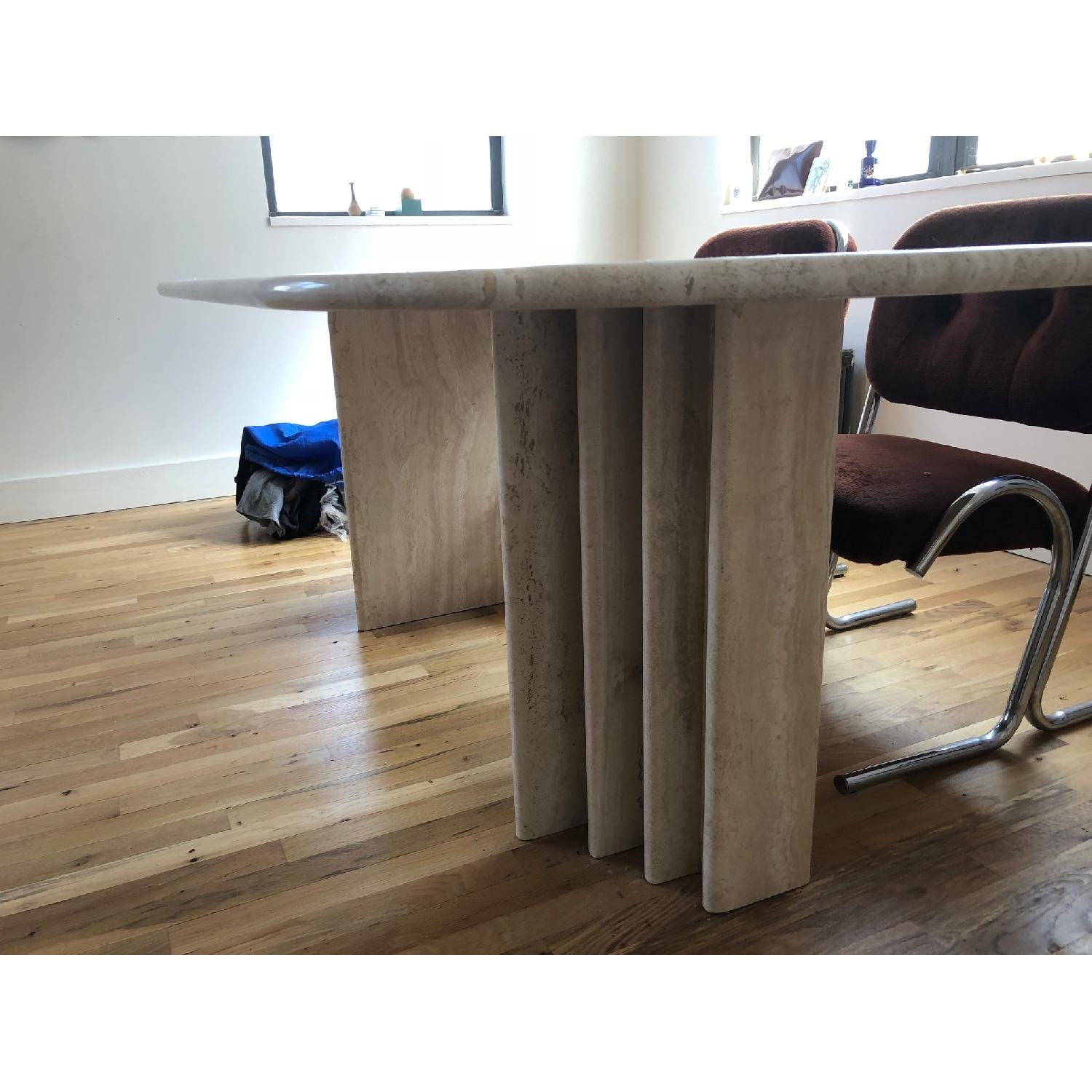 Solid Travertine Dining Table - image-5