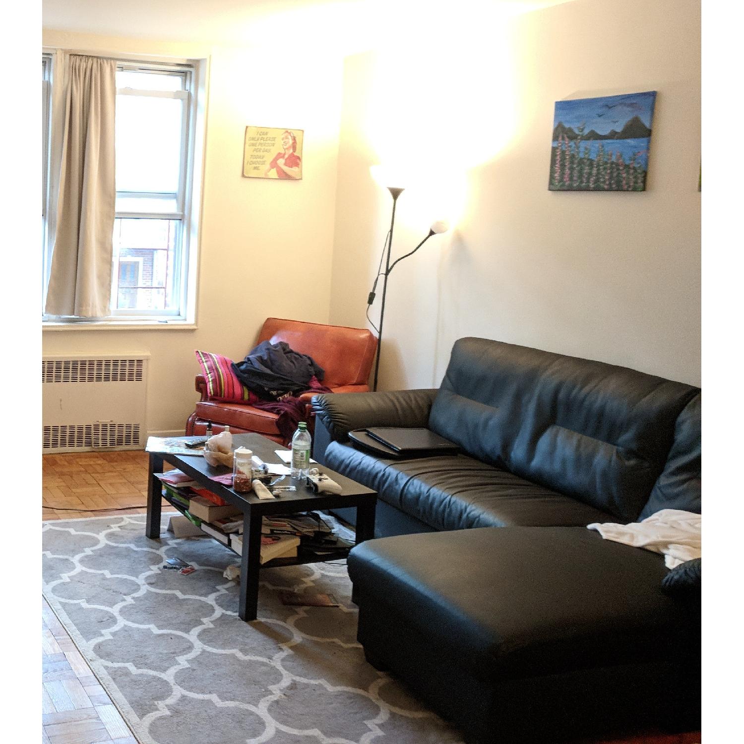 Ikea Knislinge Black Sectional Sofa w/ Left Chaise - image-4