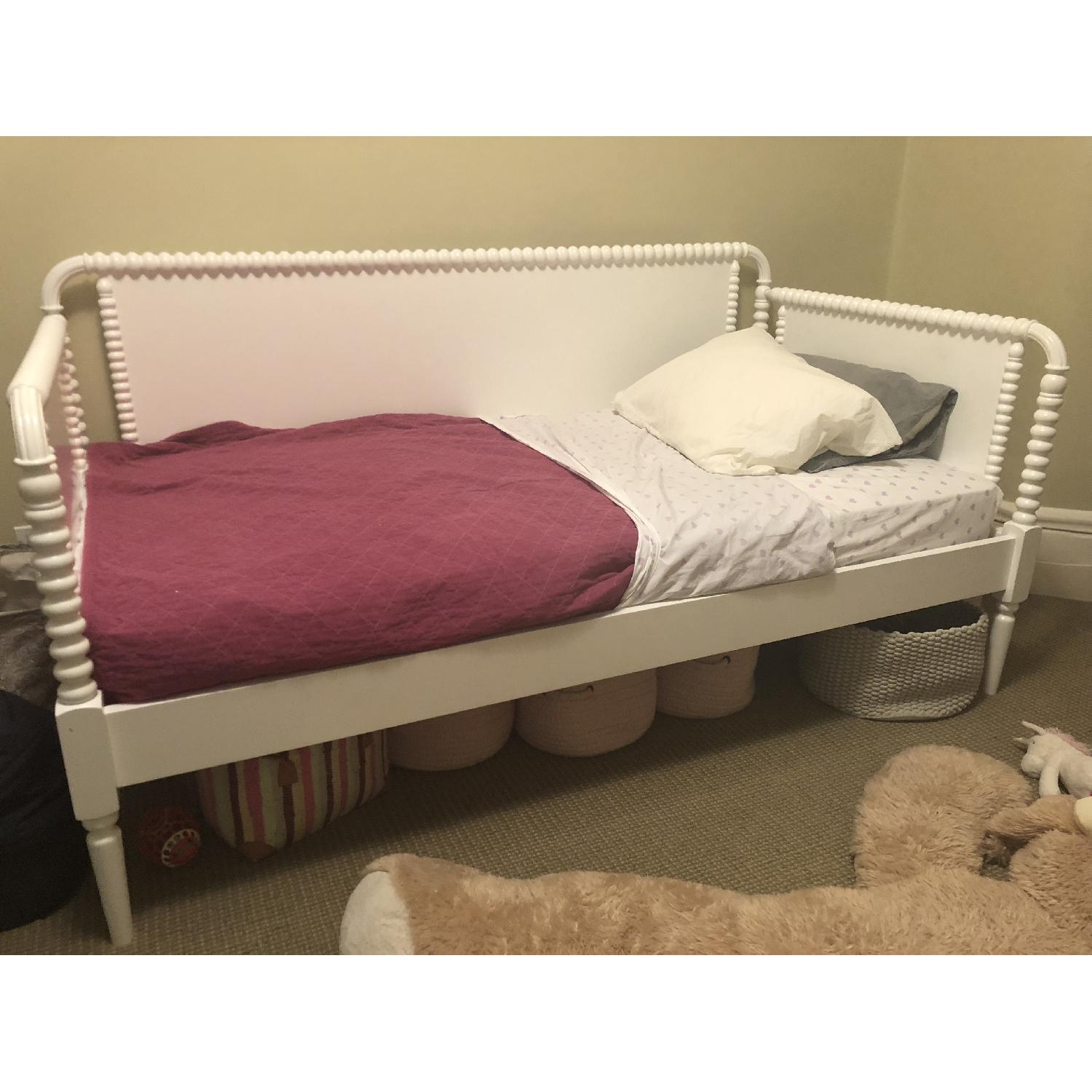 Crate & Barrel White Child's Spindle Daybed - image-1