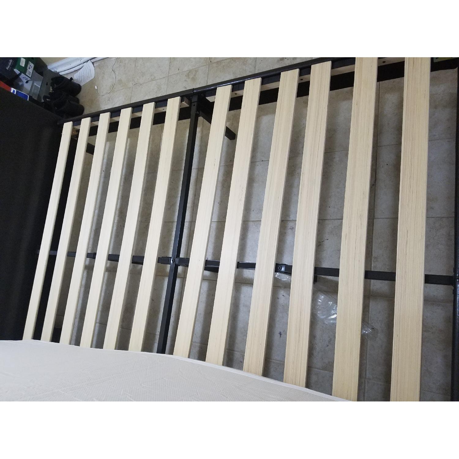 Zinus Faux Leather Upholstered Platform Bed w/ Wooden Slats - image-1