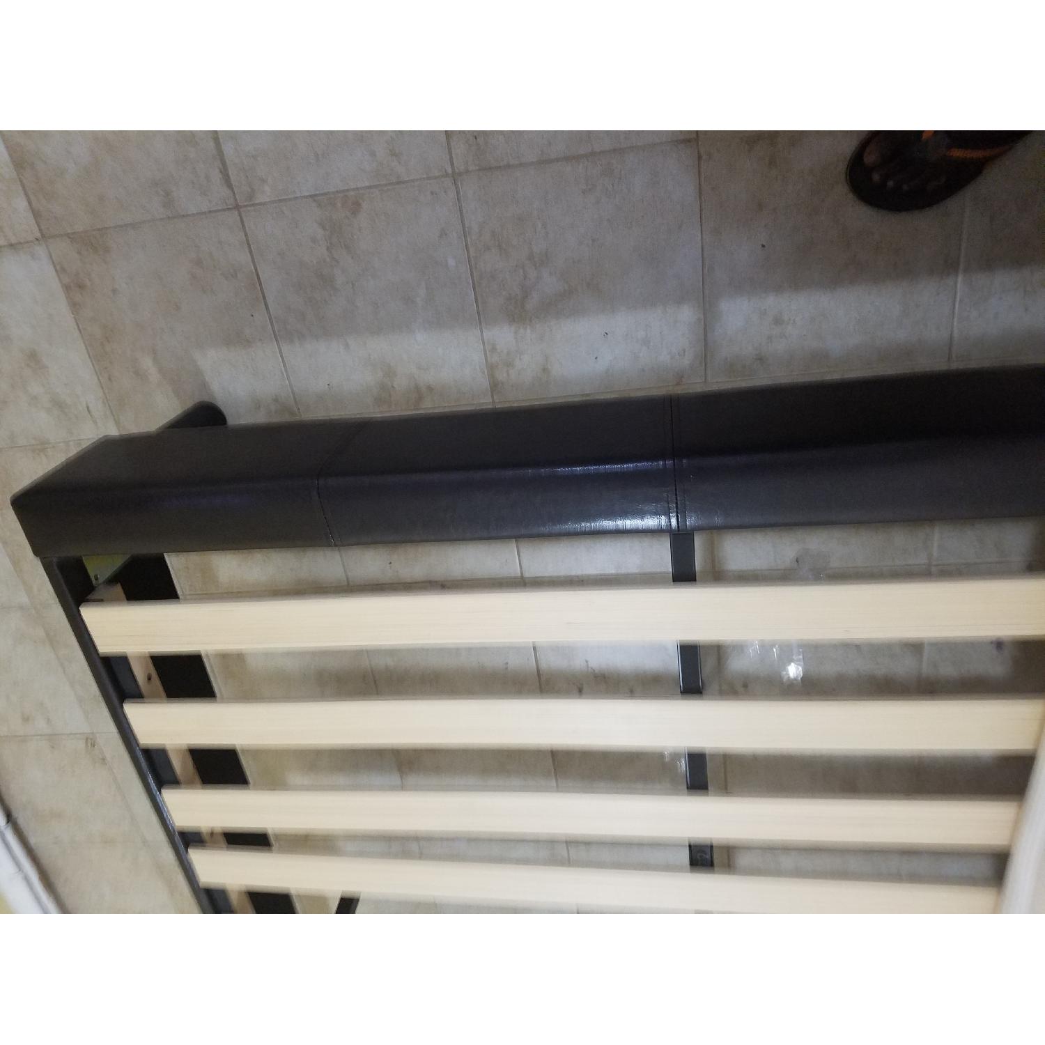 Zinus Faux Leather Upholstered Platform Bed w/ Wooden Slats - image-2