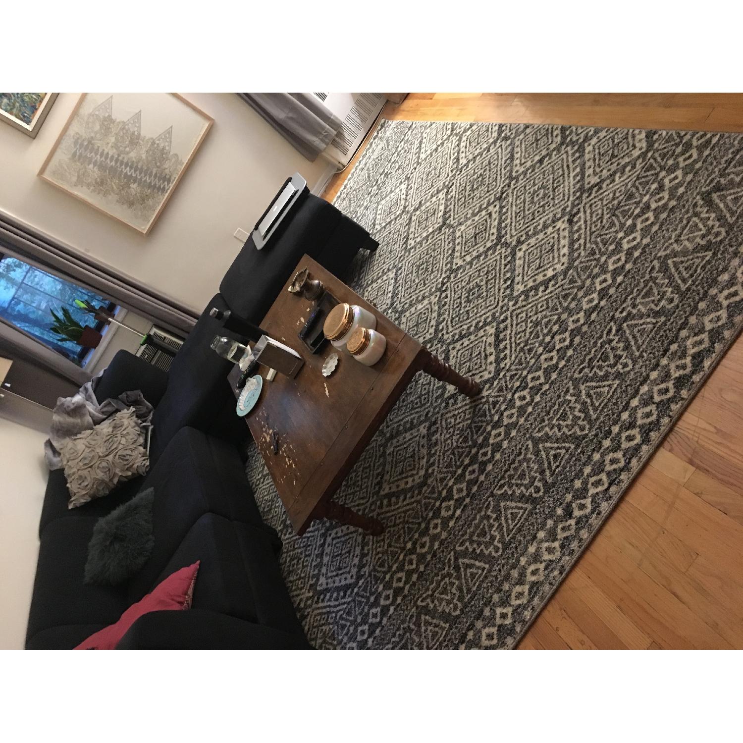 Alexander Home Brently Graphite/Ivory Geometric Rug - image-1