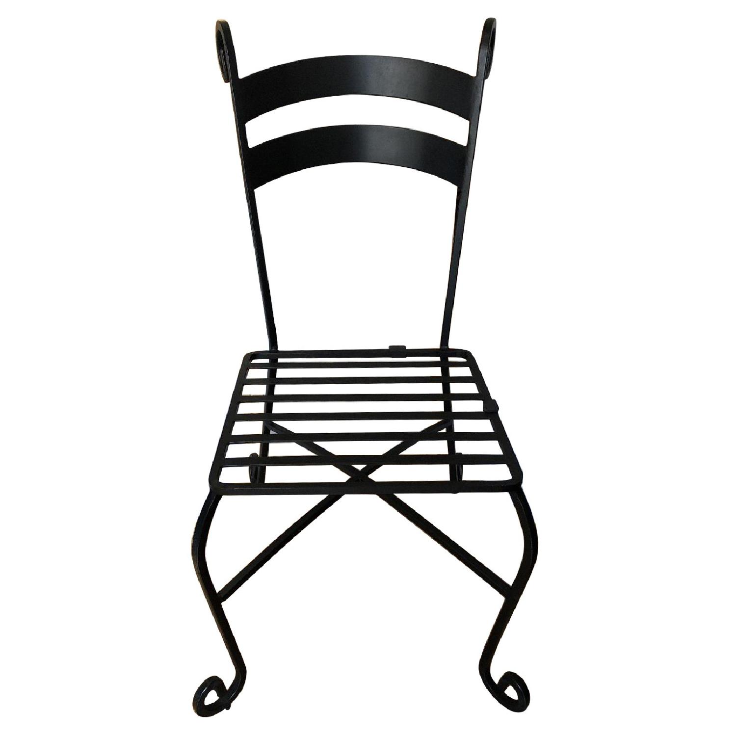 Pier 1 Black Metal Dining Chair AptDeco