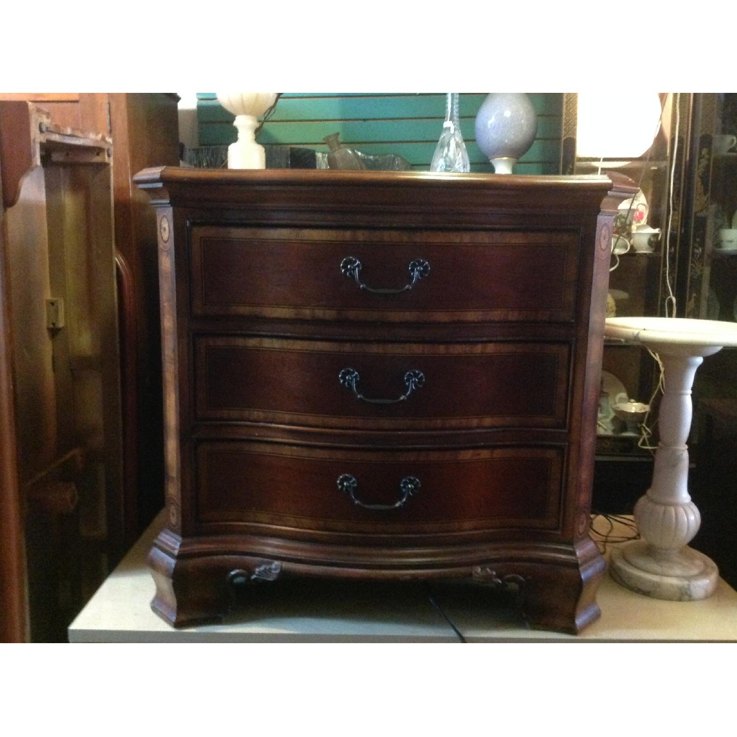 Outlook International Inlaid Nightstand w/ Electrical Outlet - image-1