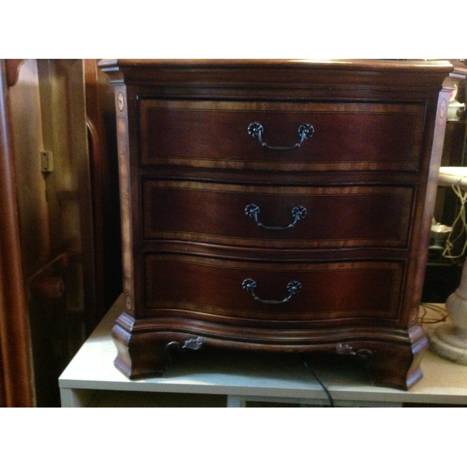 Outlook International Inlaid Nightstand w/ Electrical Outlet - image-3