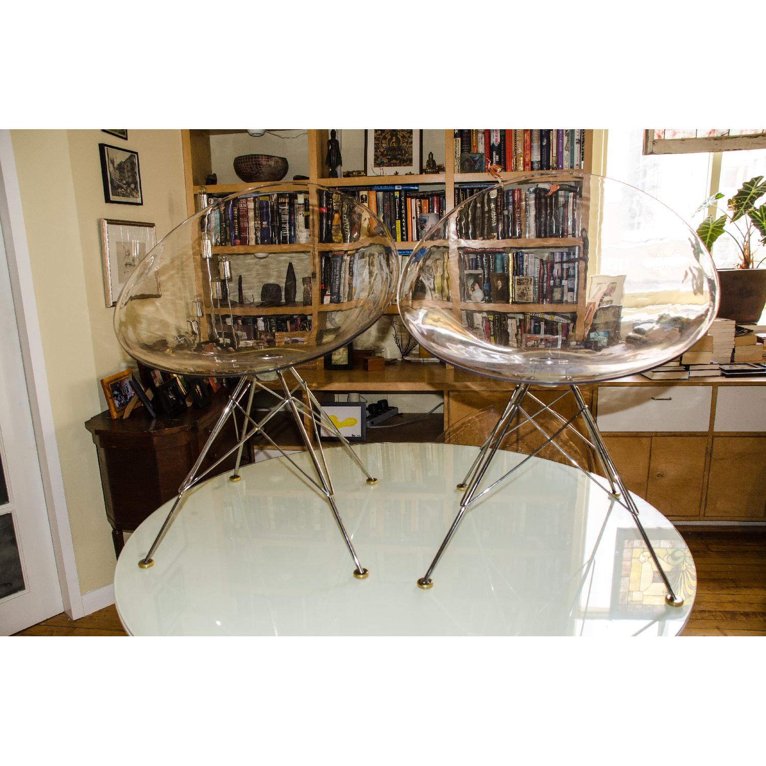 Kartell Citterio Glossy Round Table w/ 4 Starck Eros Chairs - image-3