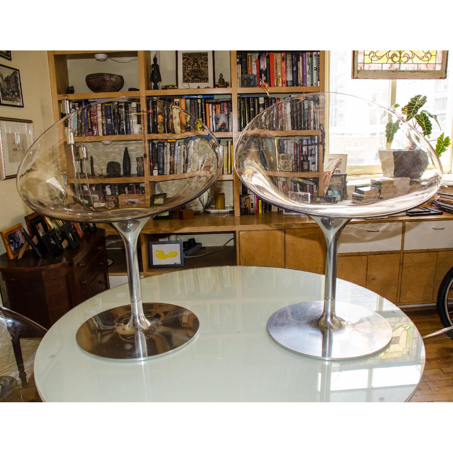 Kartell Citterio Glossy Round Table w/ 4 Starck Eros Chairs - image-4