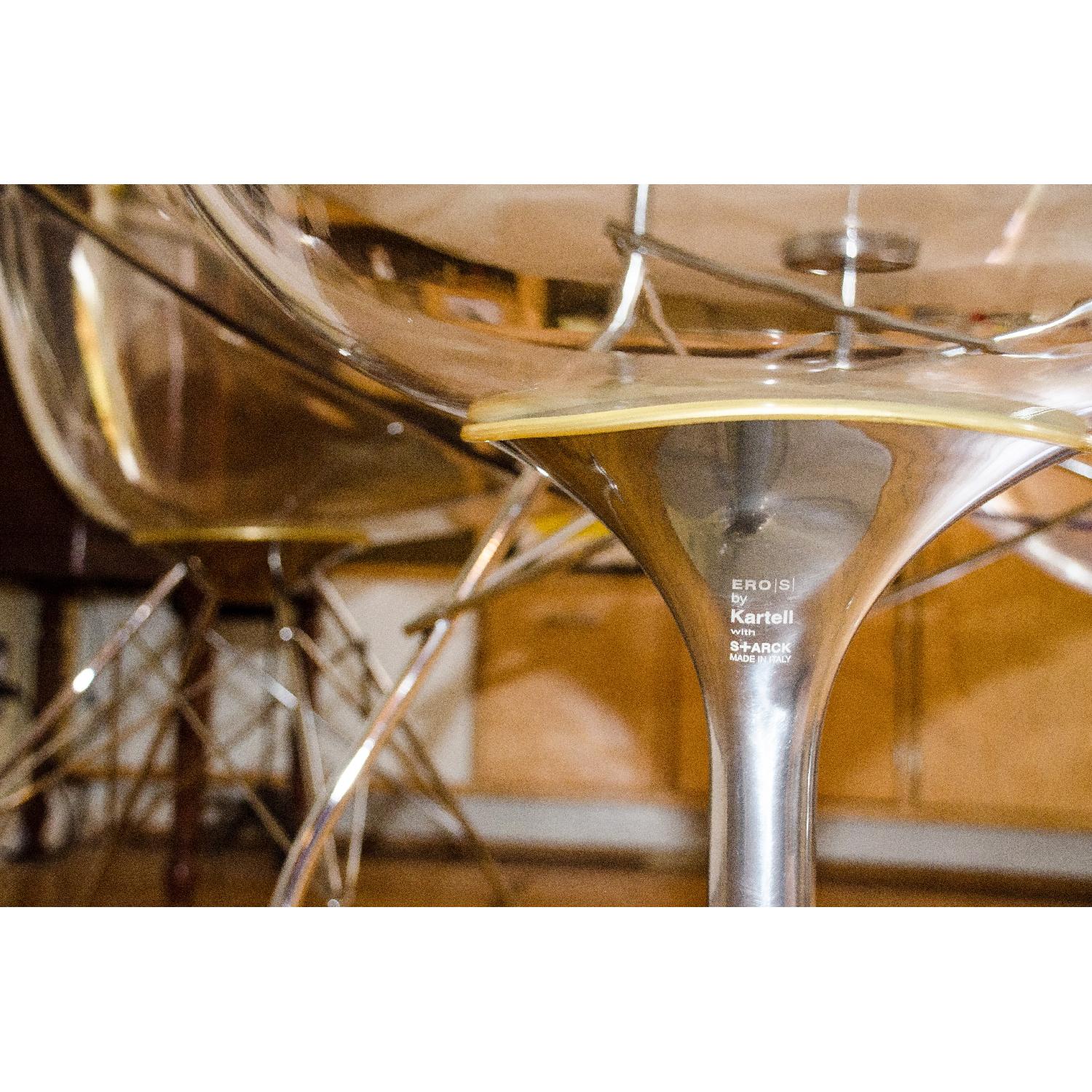 Kartell Citterio Glossy Round Table w/ 4 Starck Eros Chairs - image-14