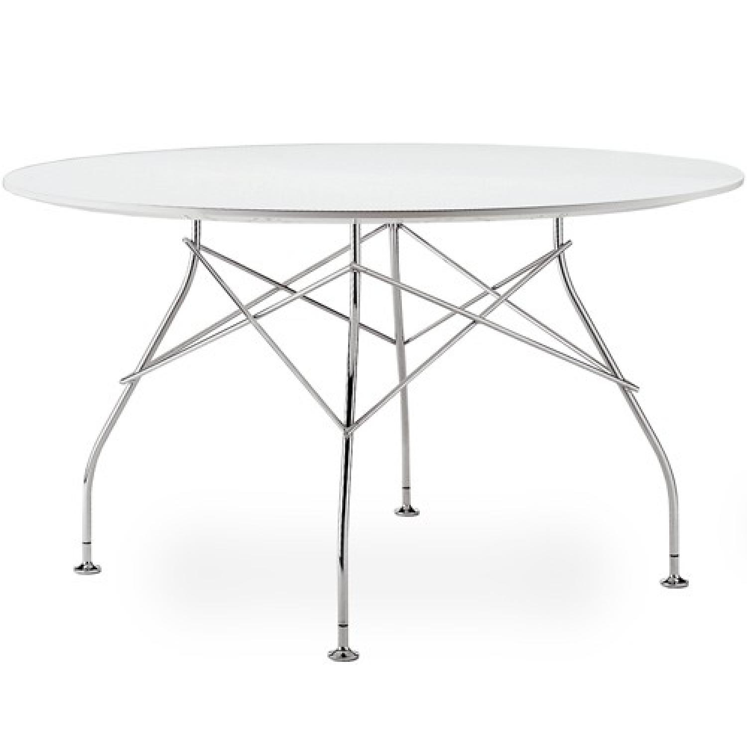 Kartell Citterio Glossy Round Table w/ 4 Starck Eros Chairs - image-17