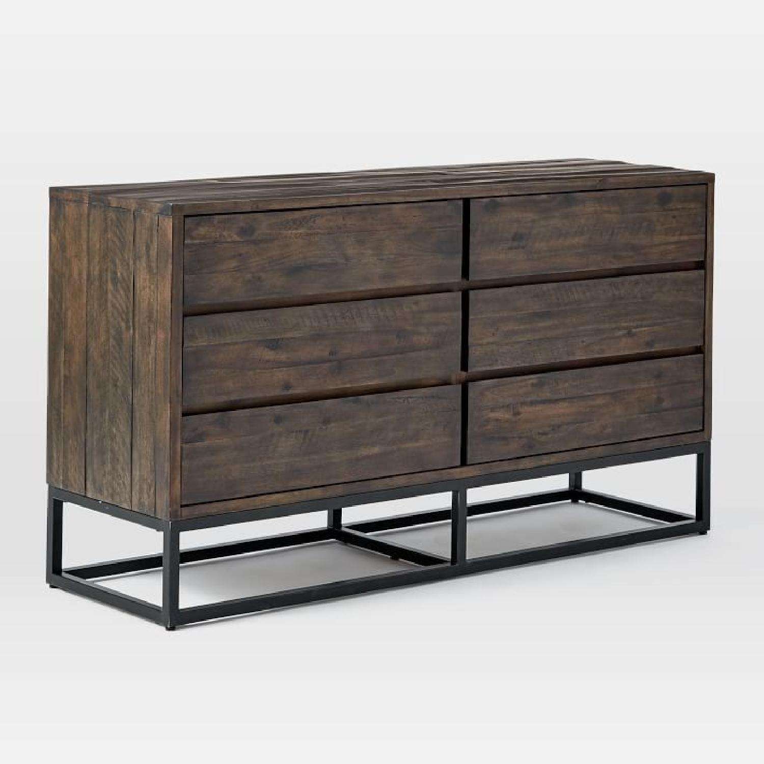 West Elm Logan Industrial 6-Drawer Dresser in Smoked Brown - image-4