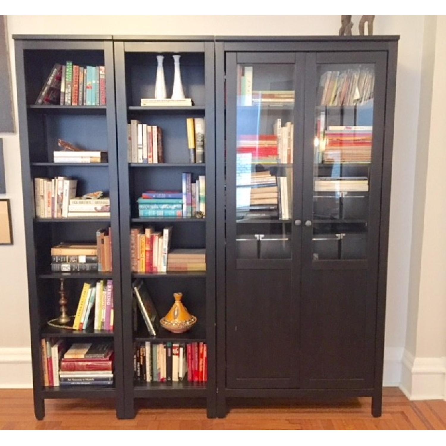 Ikea Hemnes Narrow Bookcase in Black/Brown - image-1