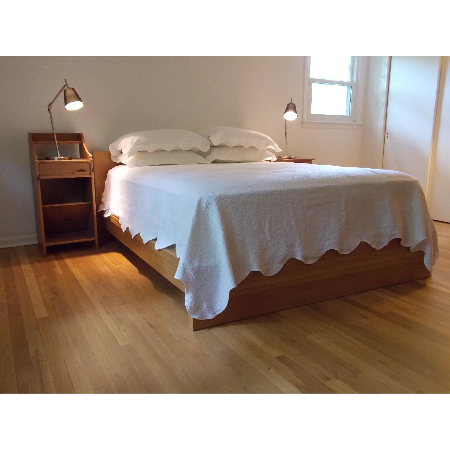 Ikea Malm Queen Low Bed Frame in Oak Veneer - image-1