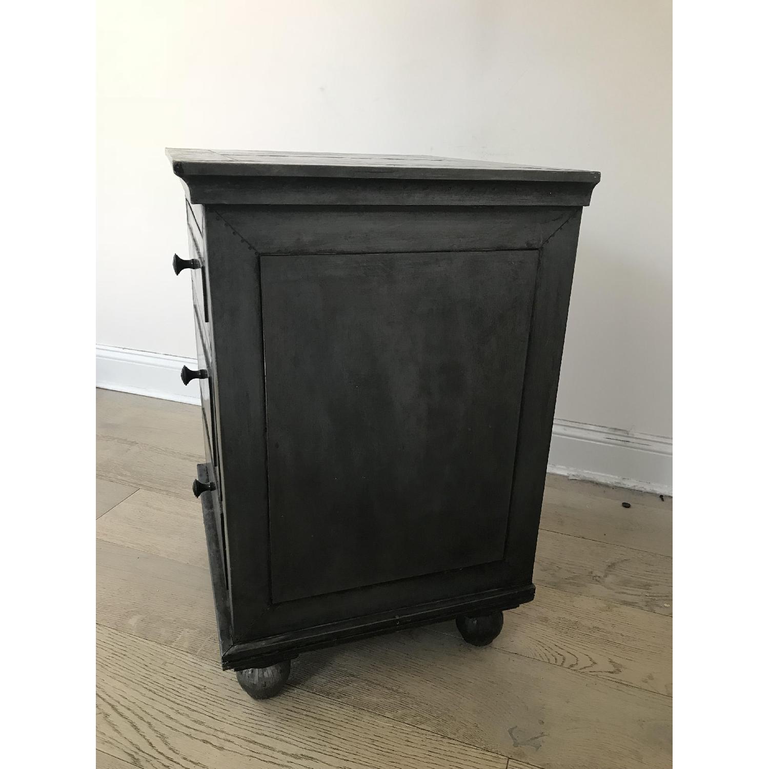 Restoration Hardware Annecy Metal-Wrapped Zinc Nightstand - image-2