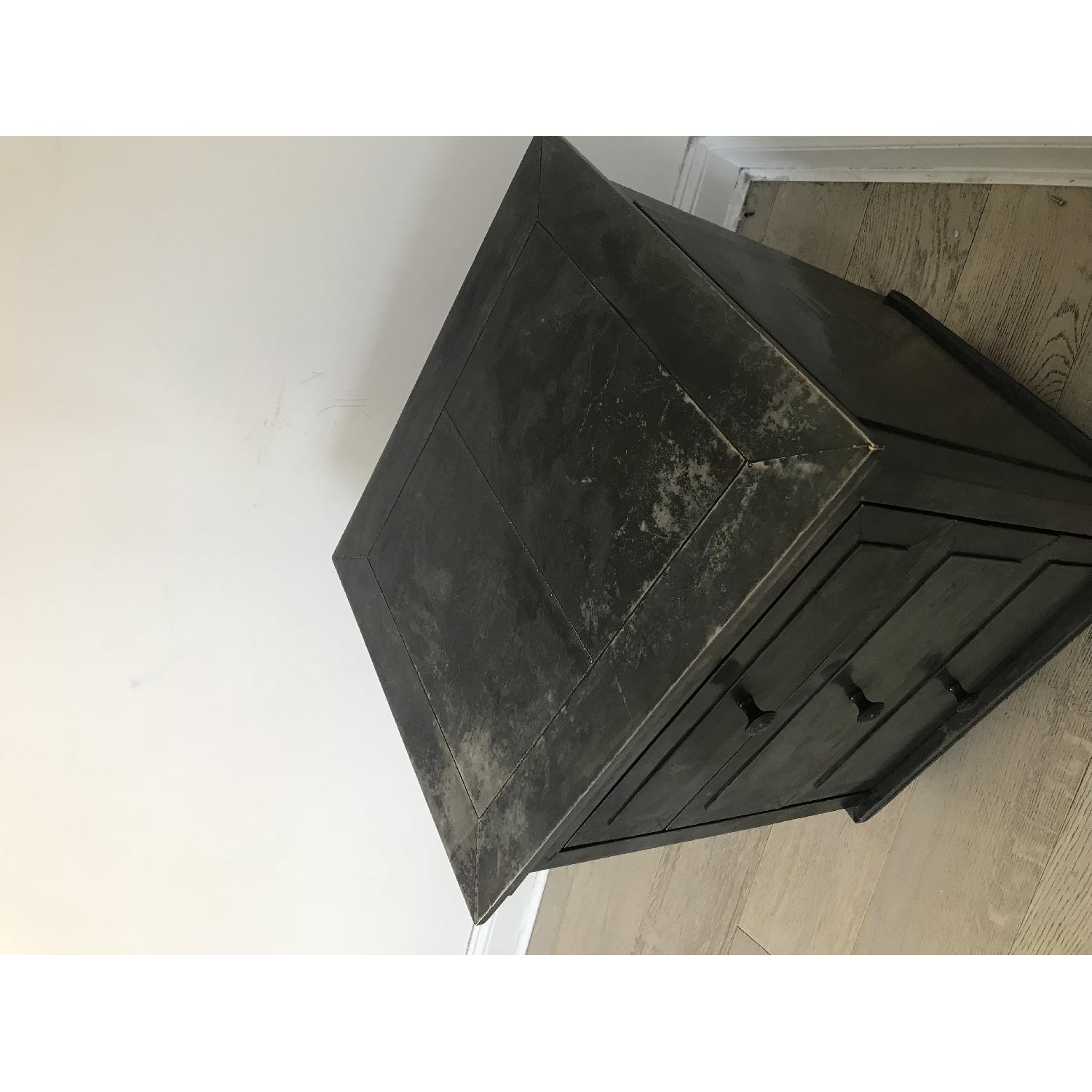 Restoration Hardware Annecy Metal-Wrapped Zinc Nightstand - image-4