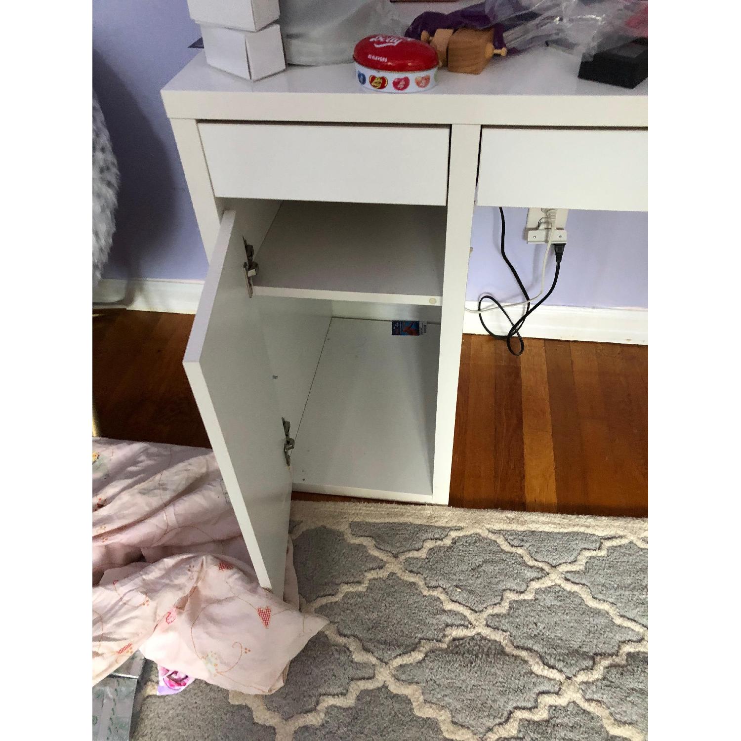 Ikea Micke White Desk w/ 2 Drawers & Cabinet. - image-4