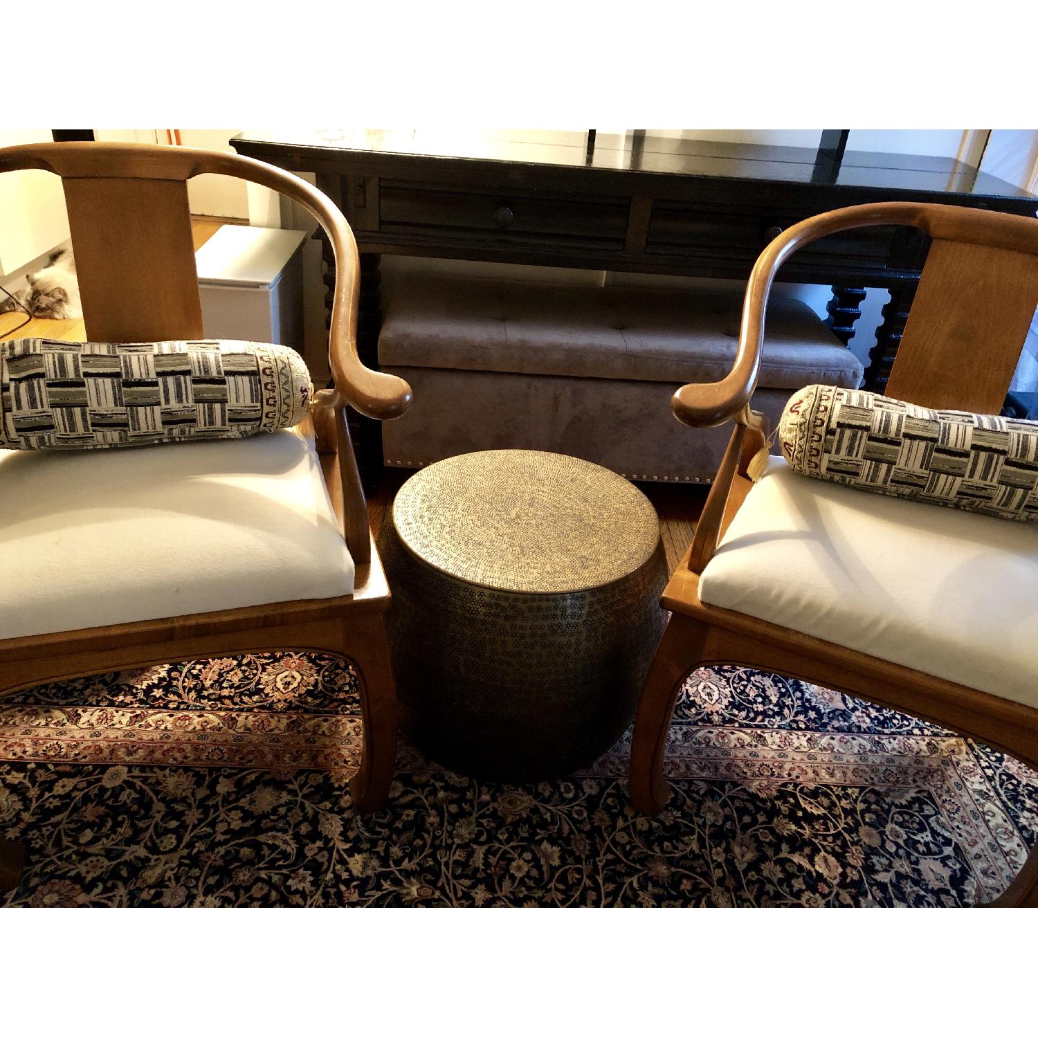 Crate & Barrel Cymbal Storage Drum Table - image-2