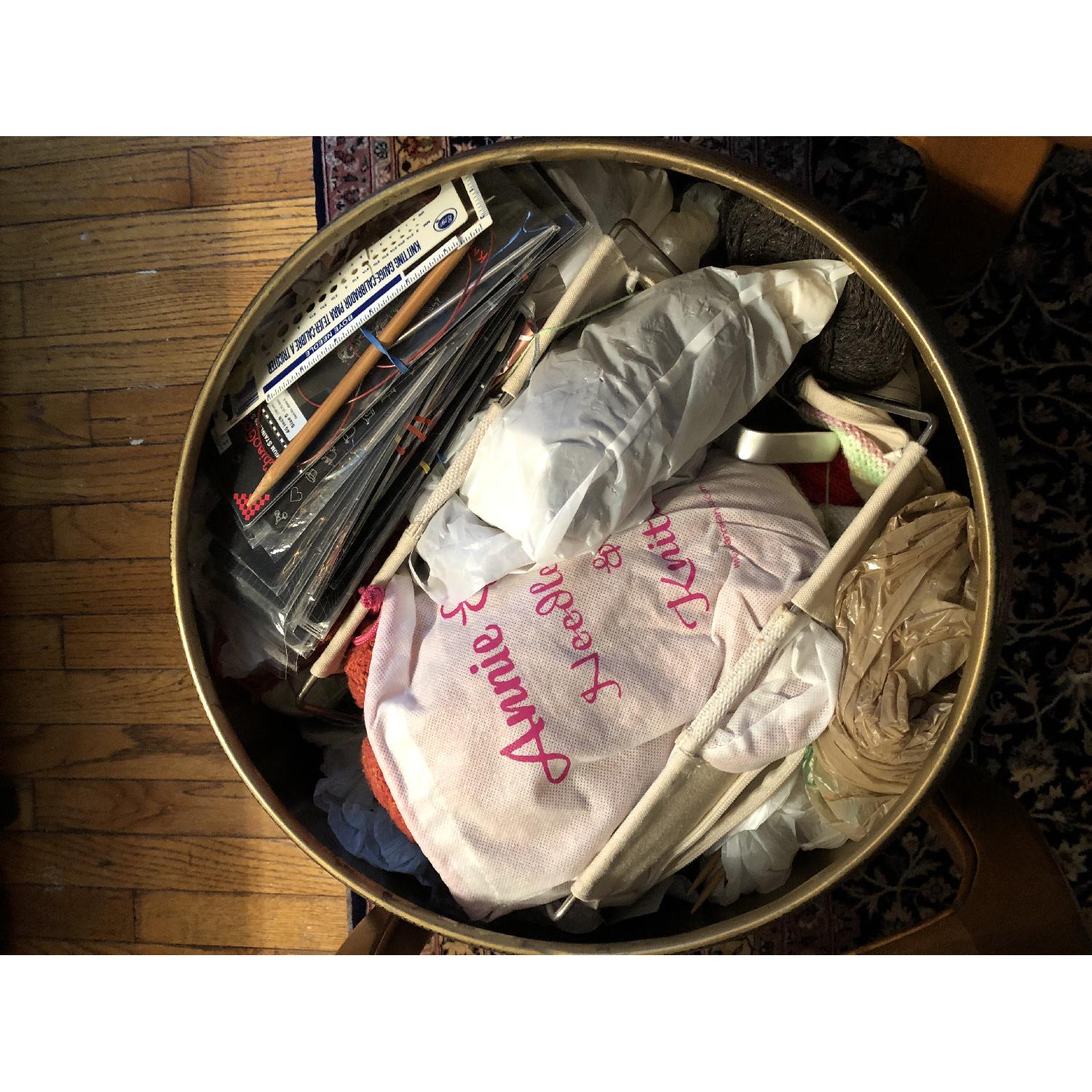 Crate & Barrel Cymbal Storage Drum Table - image-5